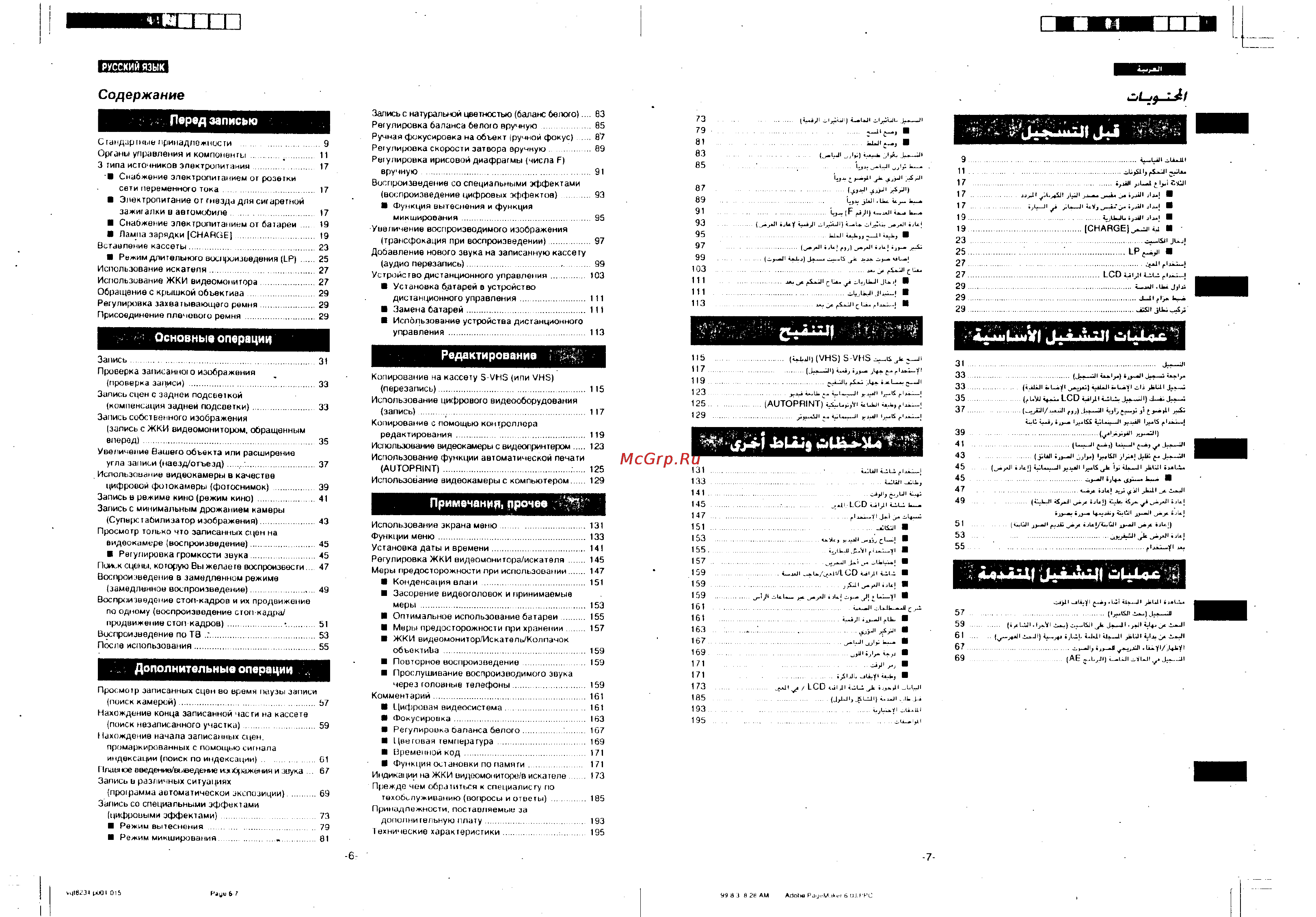 Panasonic NV-DS11EN [3/96] Содержание