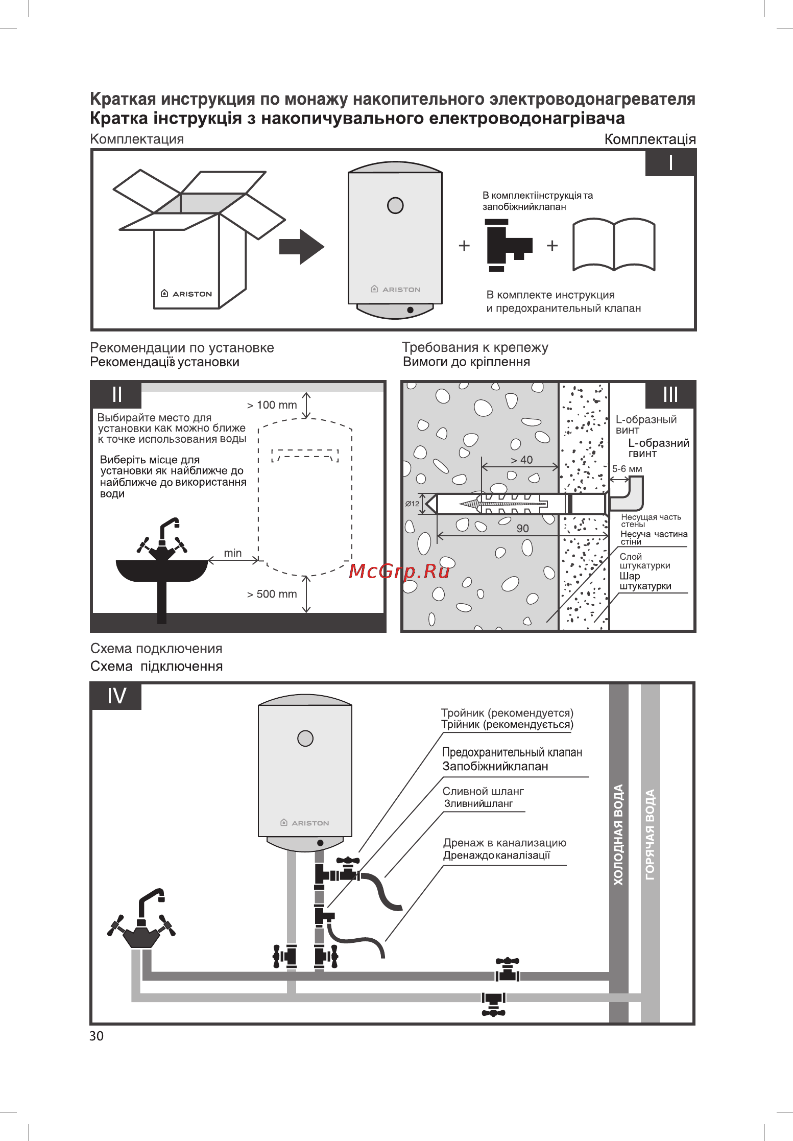 Ariston ABS BLU R 65 V SLIM [8/11] Комплектация комплектац я