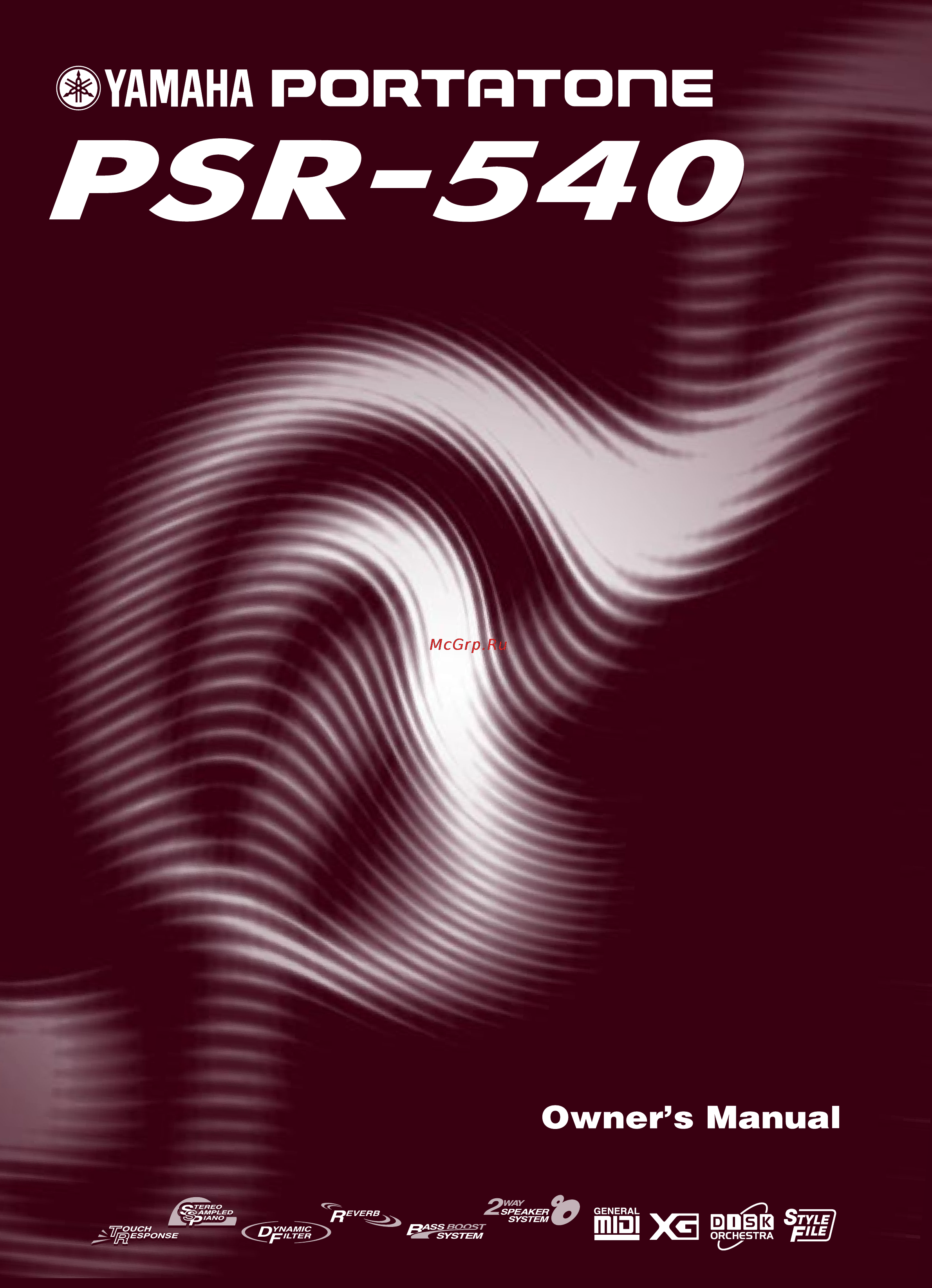 Yamaha PSR-540 Инструкция по эксплуатации онлайн