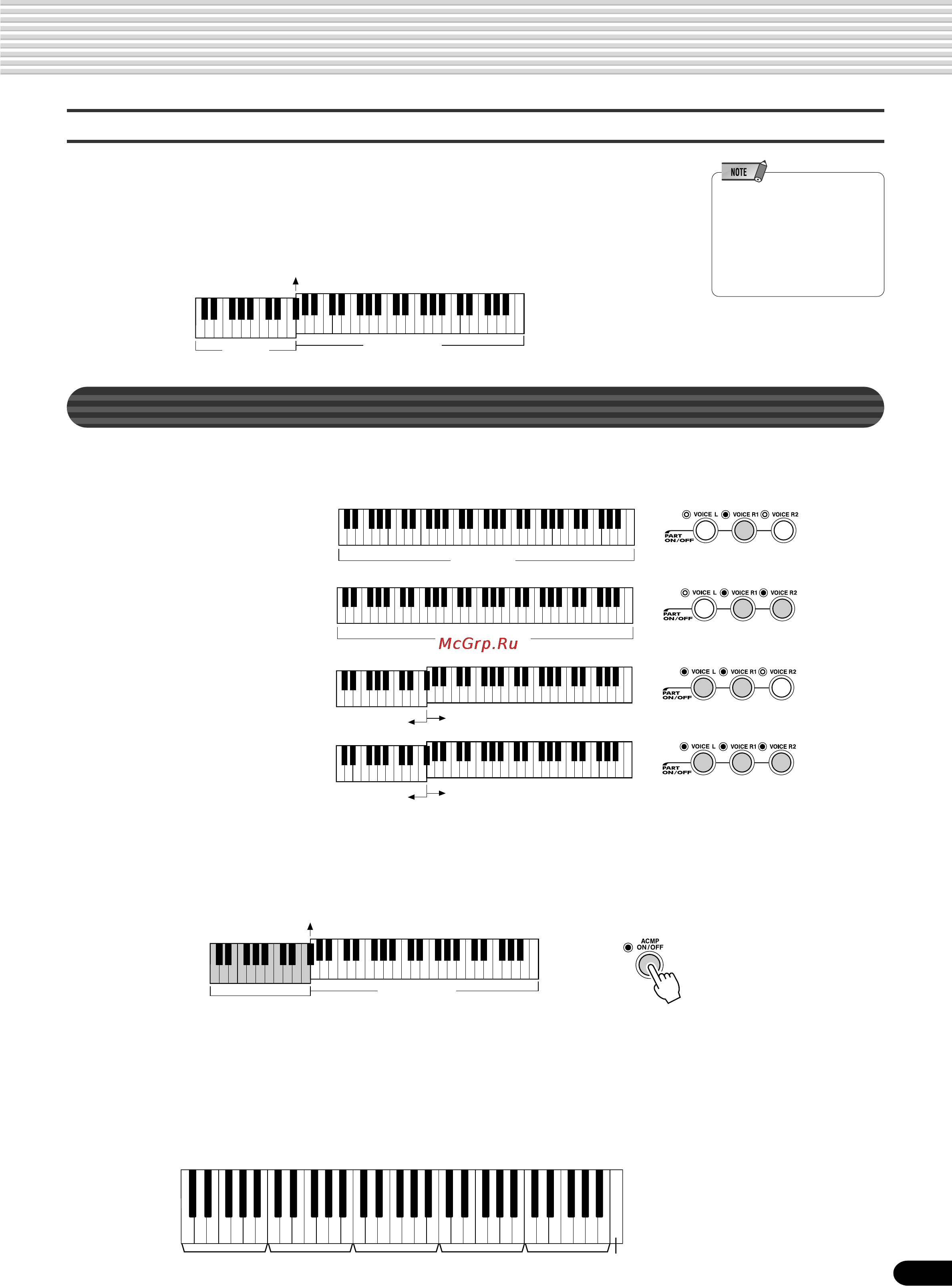 Yamaha PSR-540 [29/160] Functions of the keyboard