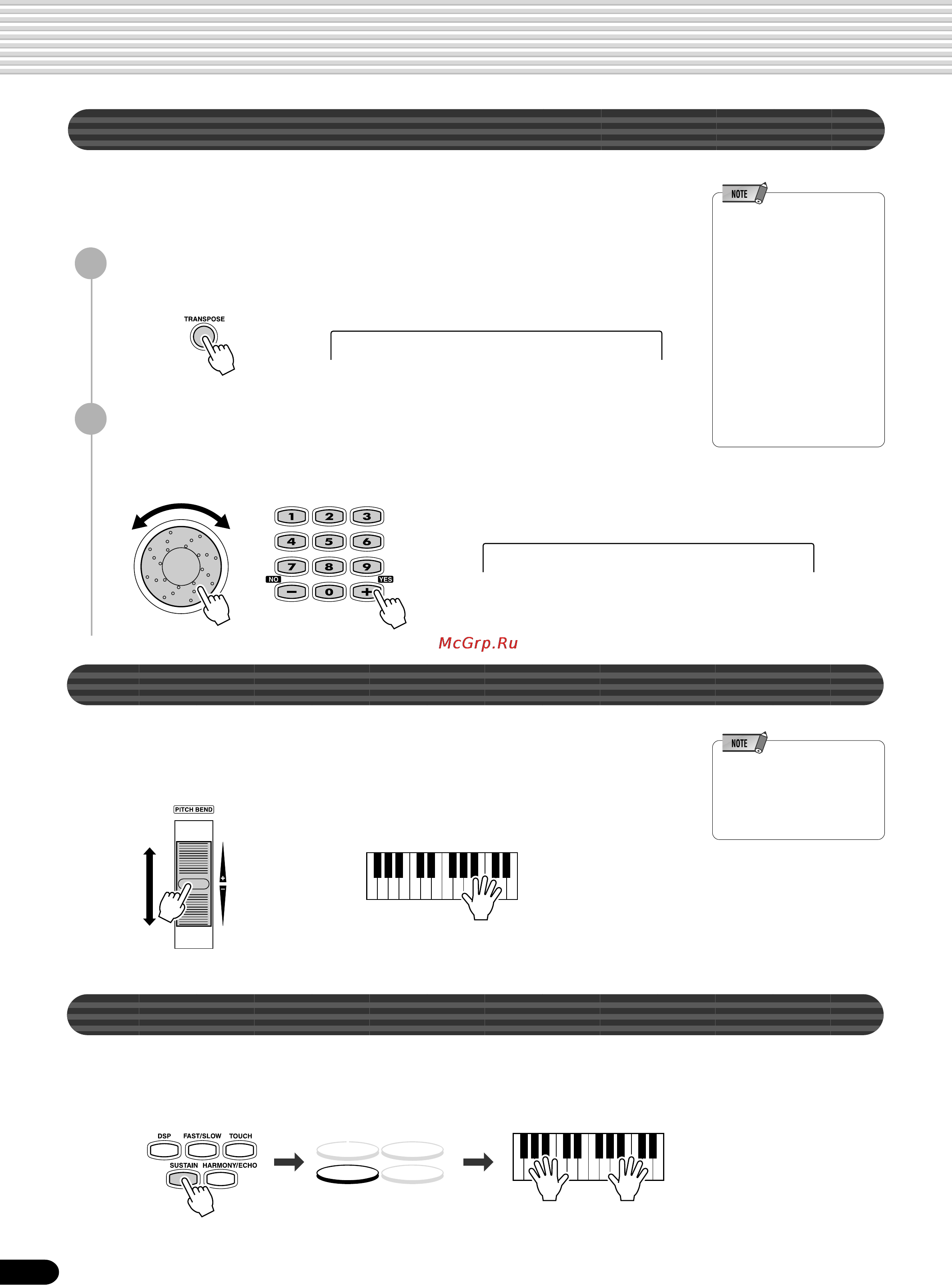 Yamaha PSR-540 [30/160] Transpose