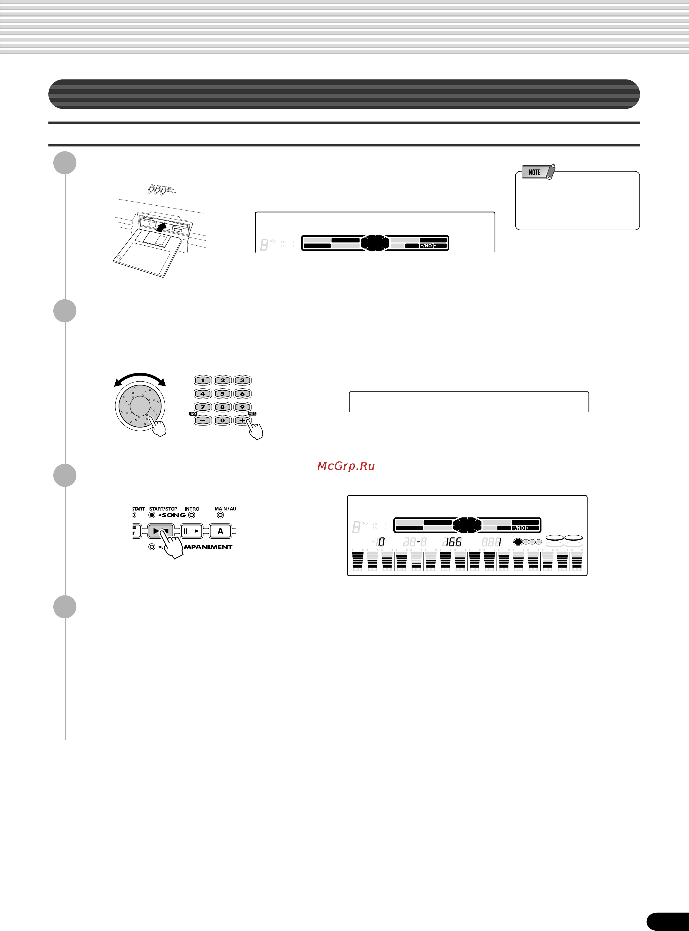 Yamaha PSR-540 [59/160] Sample disk
