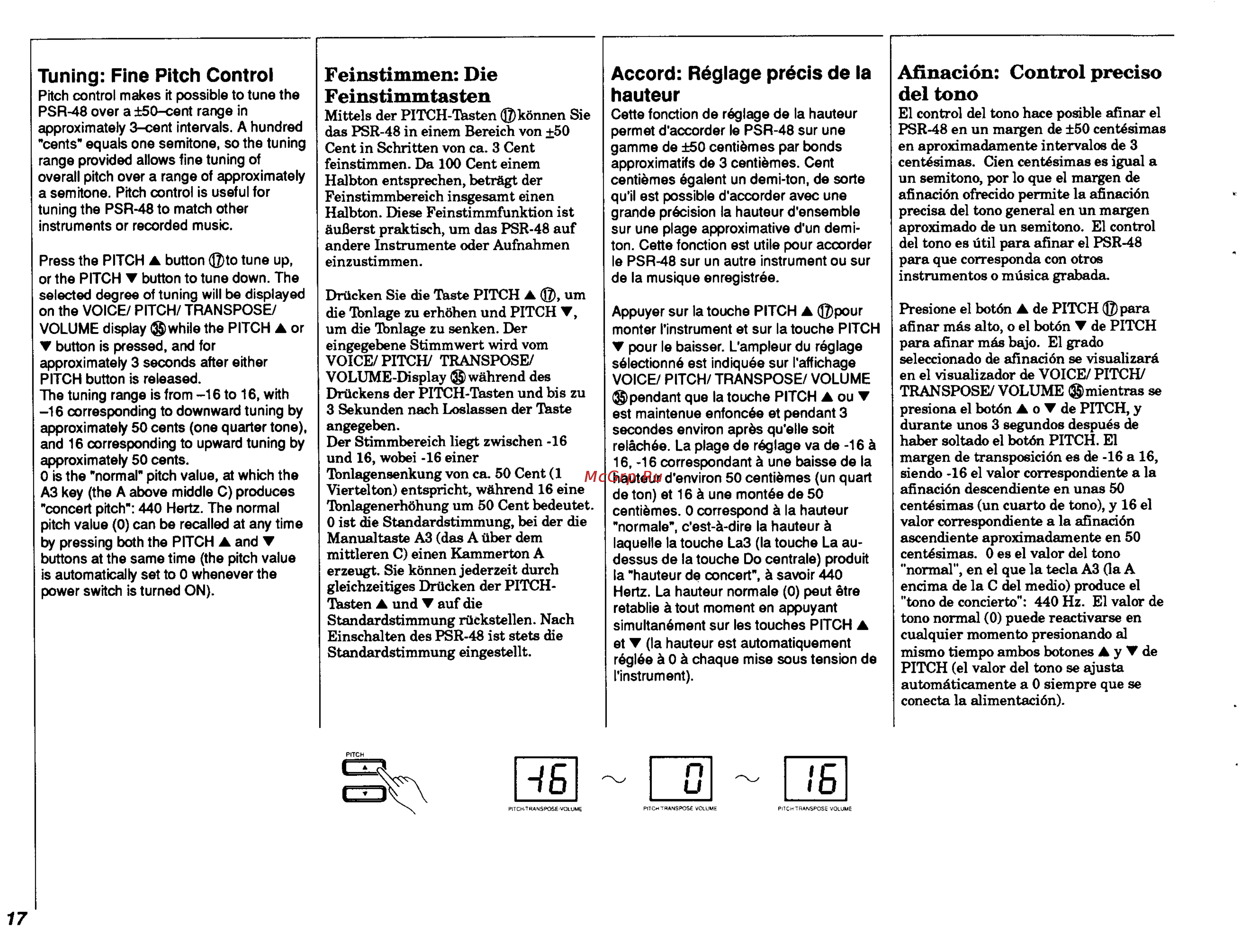 Yamaha PSR-48 [18/45] Accord réglage précis de la