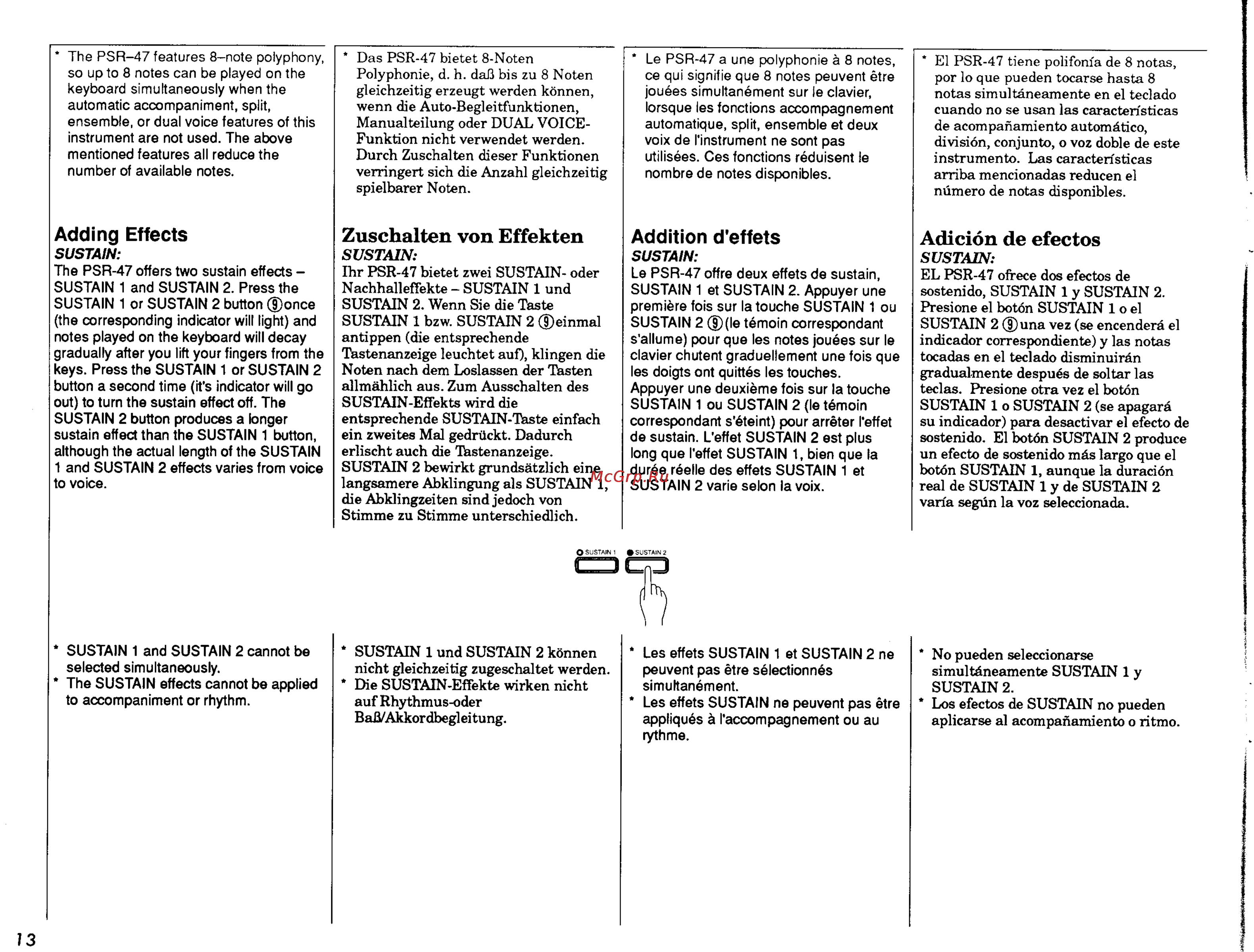 Yamaha PSR-47.PDF [14/33] Adding effects