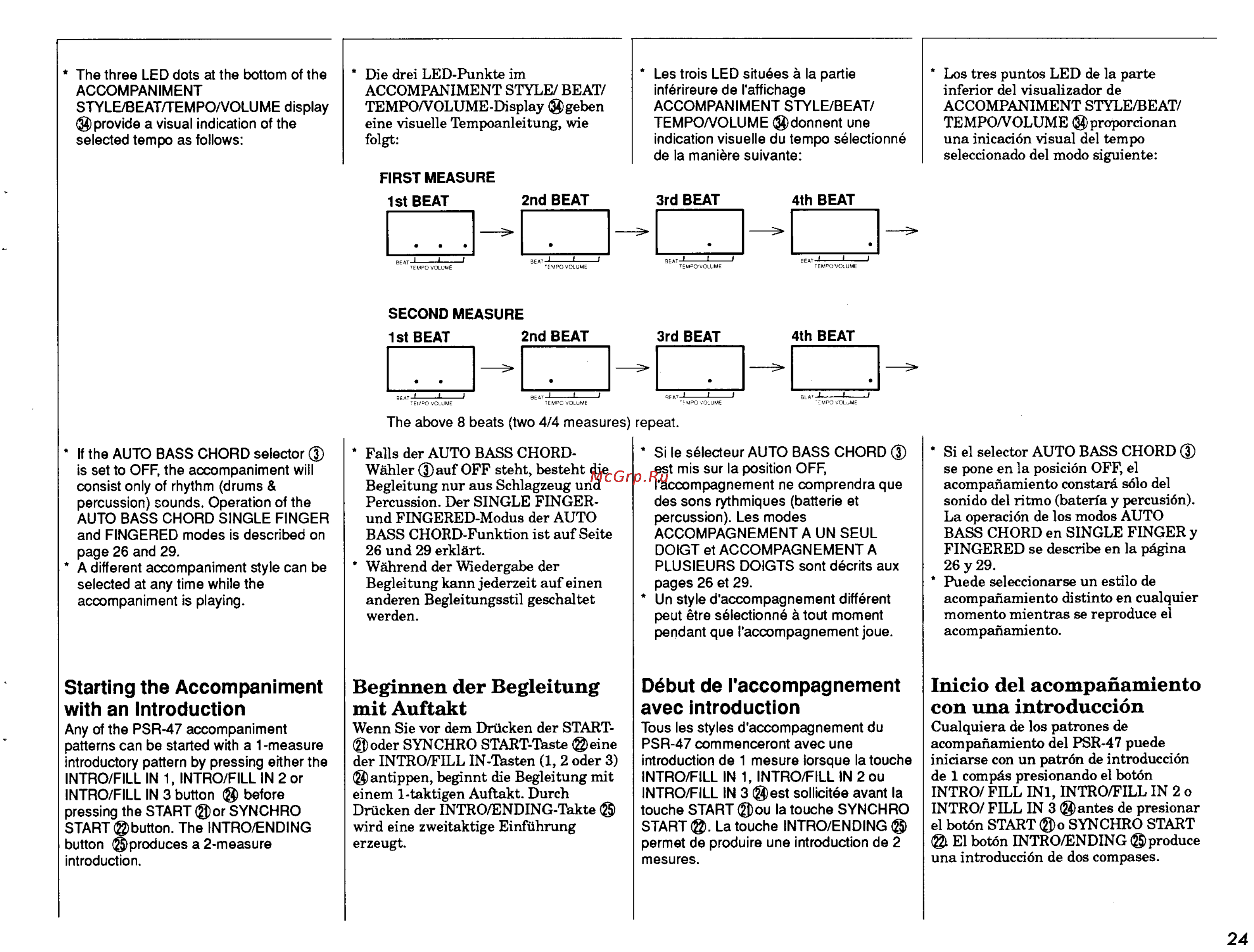 Yamaha PSR-47.PDF [25/33] Beginnen der begleitung