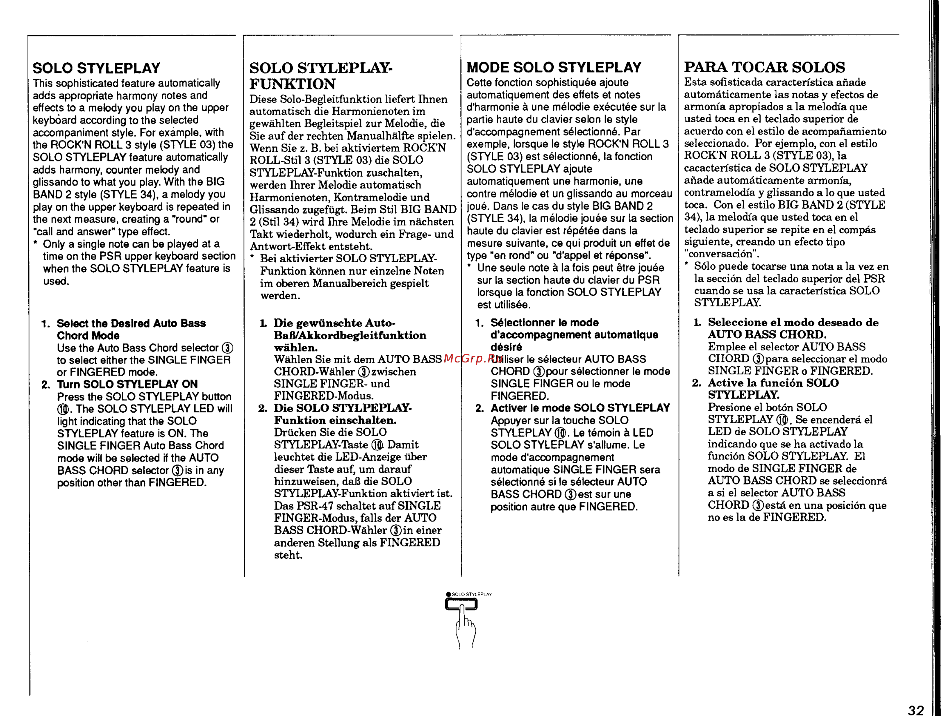 Yamaha PSR-47.PDF [33/33] Sólo puede tocarse una nota a la vez en