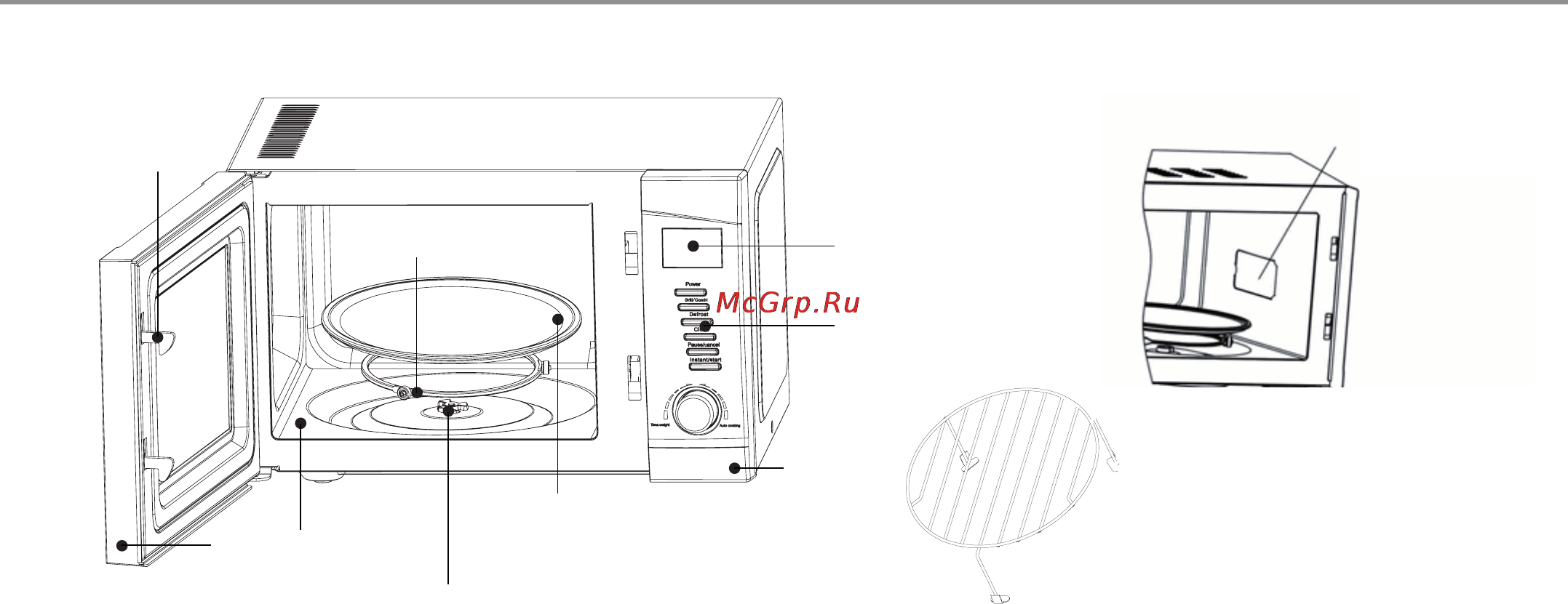 Haier 17UG52V-20B [13/35] Основные части микроволновой печи