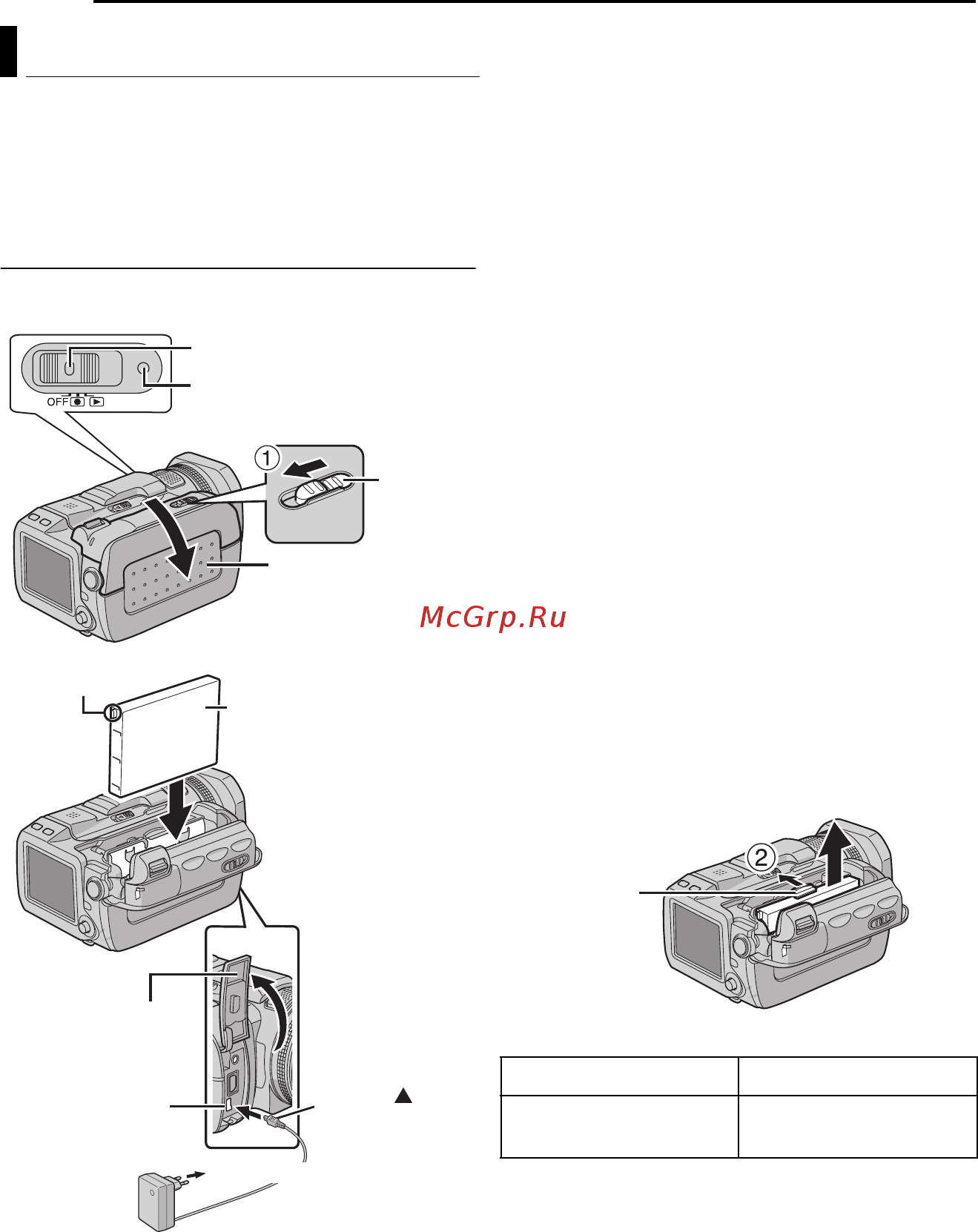 JVC GZ-MC500E [14/64] Çà²øäêà áàòà²åéíîãî áëîêà