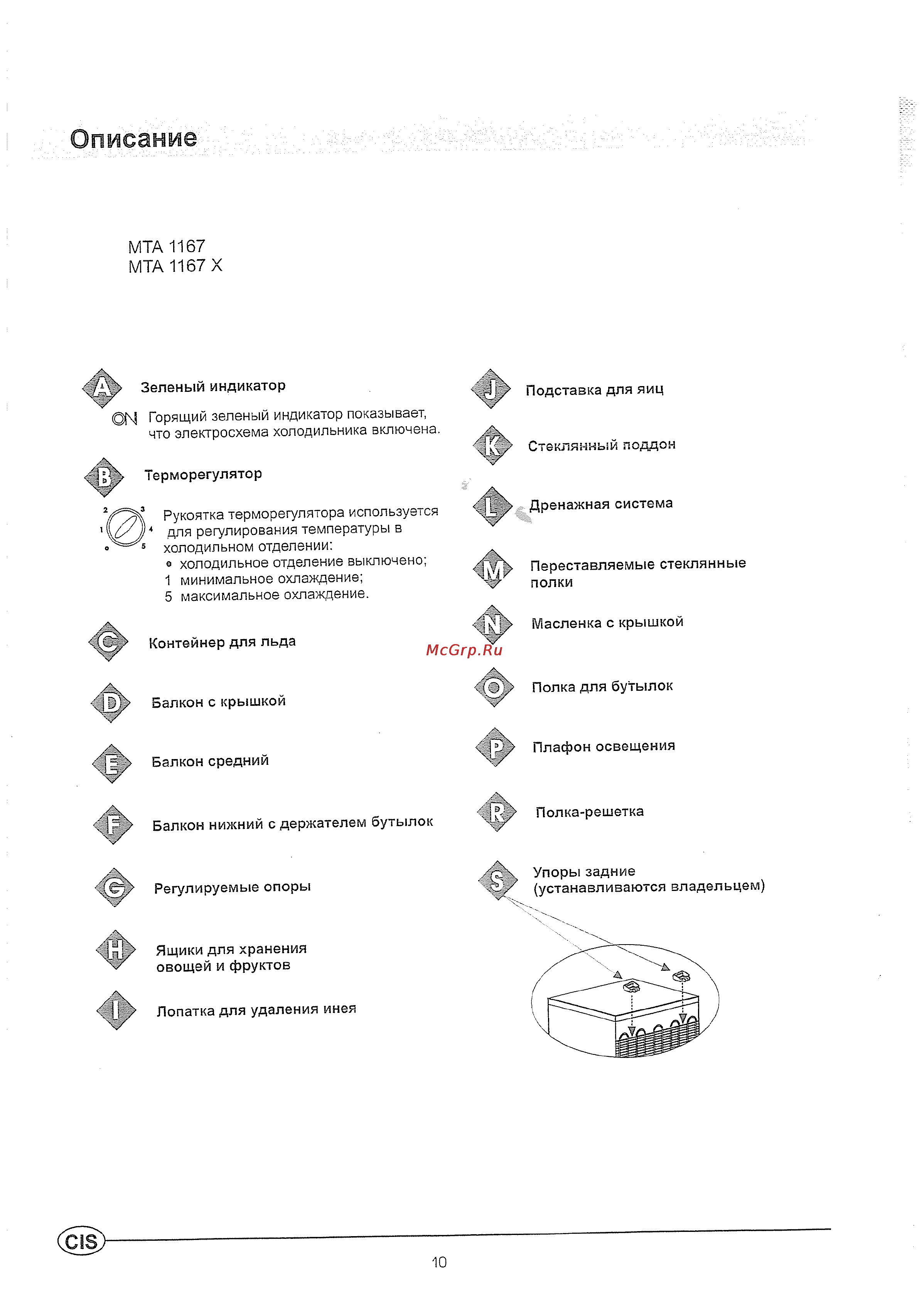 Hotpoint-Ariston RMTA 1167.L.019 [3/9] Описание