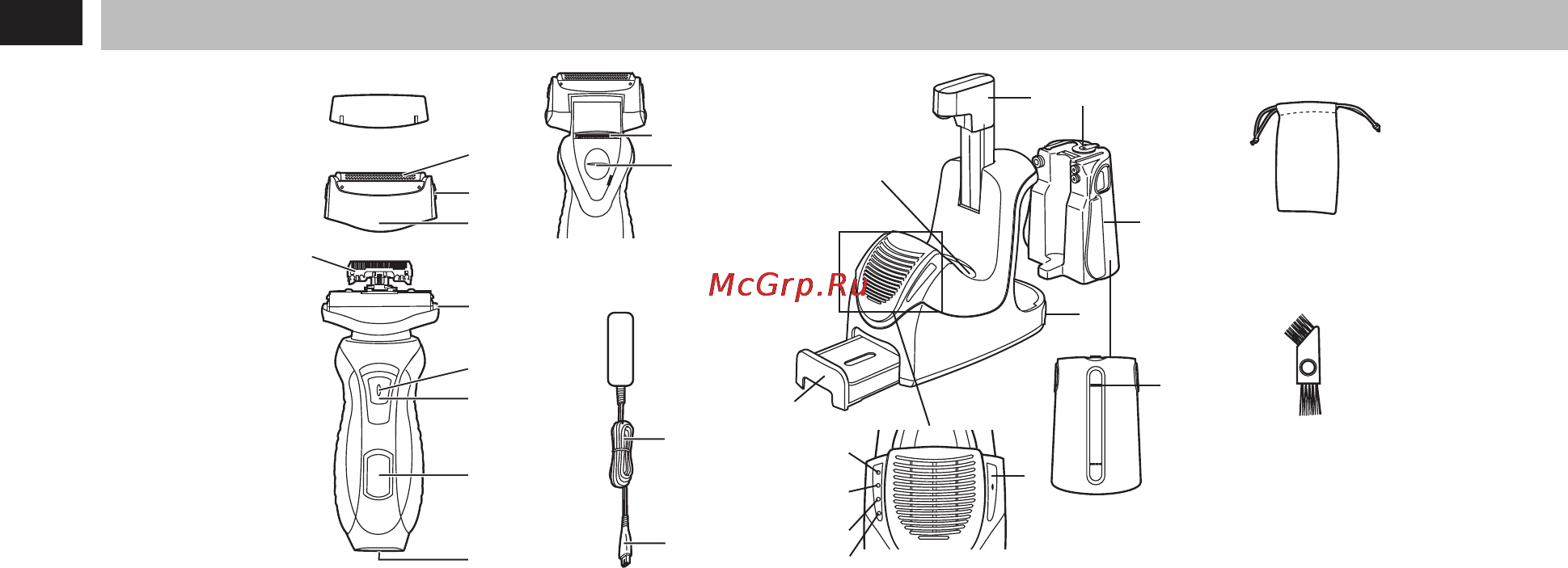 Panasonic ES-RT81 [4/44] Parts identification