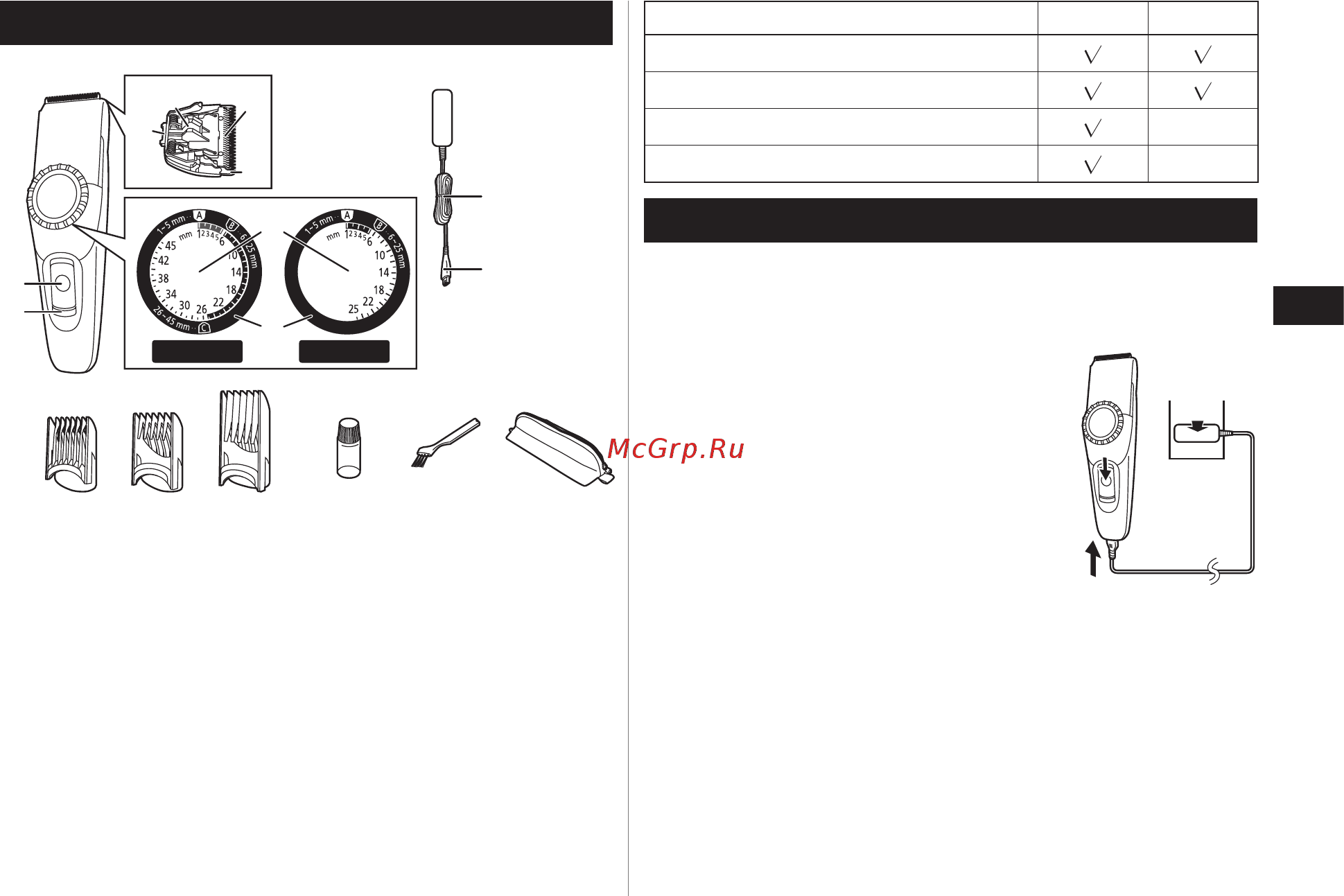Panasonic ER GC50-K520 [9/28] Зарядка машинки для стрижки