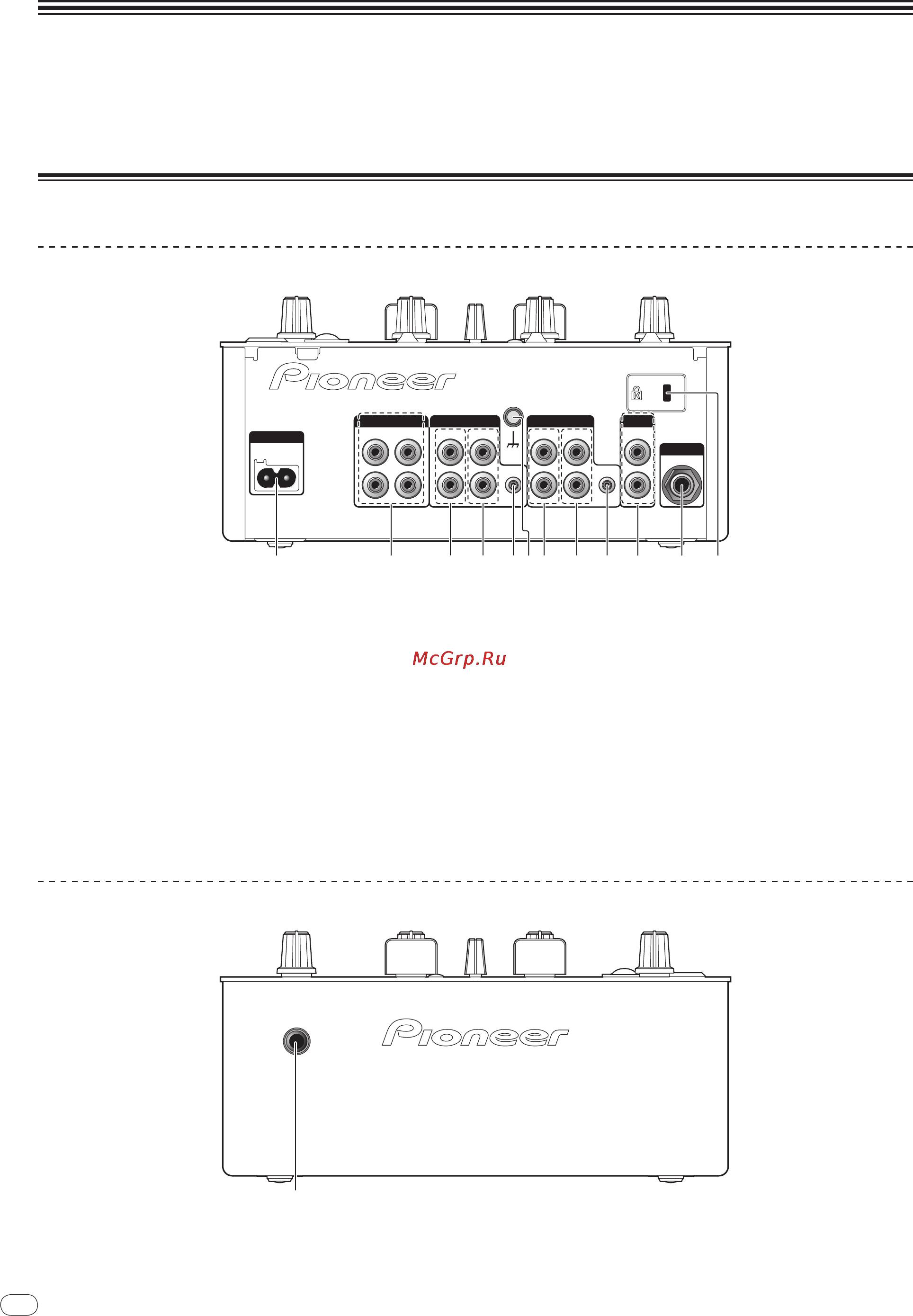 Pioneer DJM-350 [22/116] Raccordements