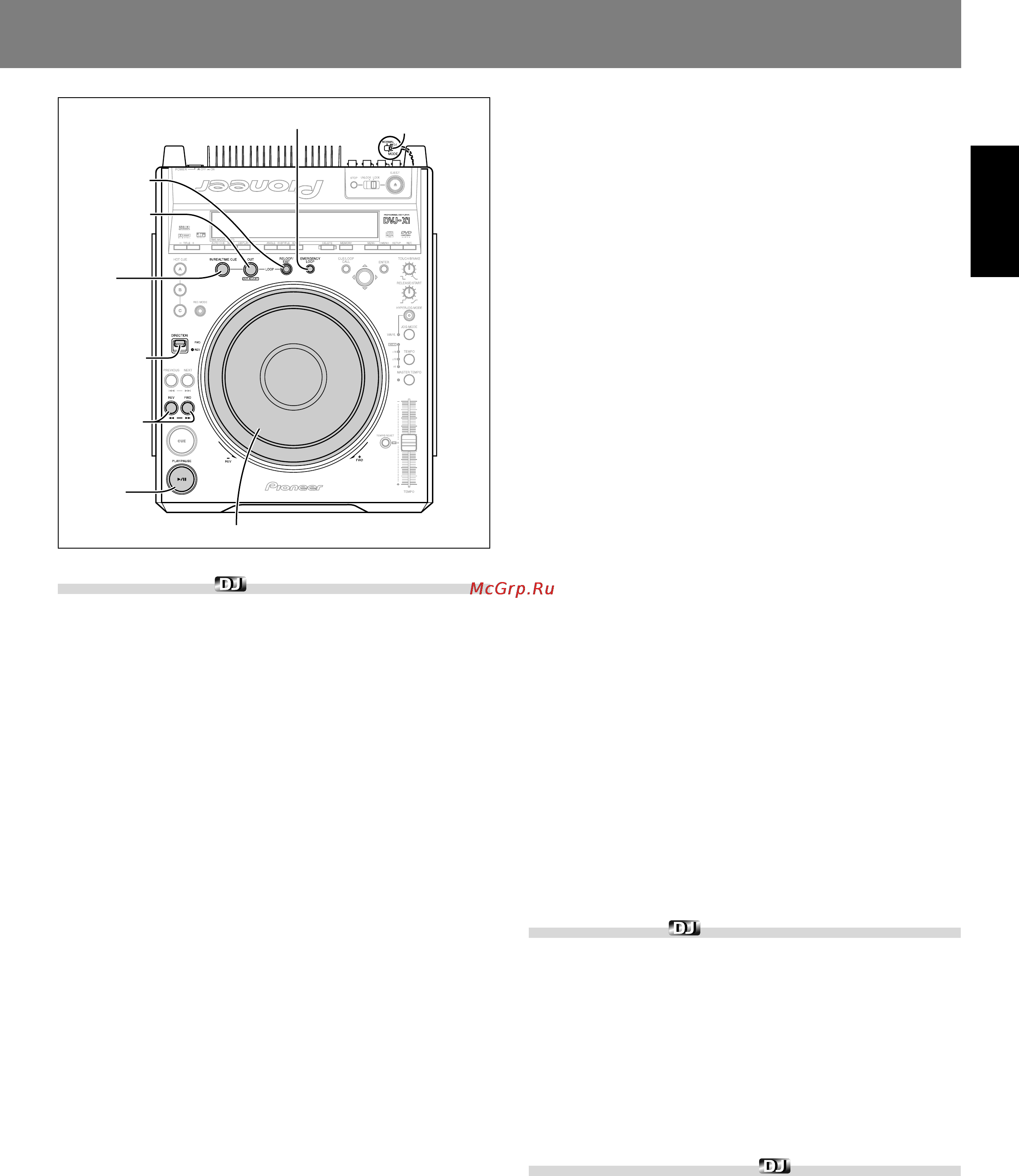 Pioneer DVJ-X1 [41/103] About fader start play