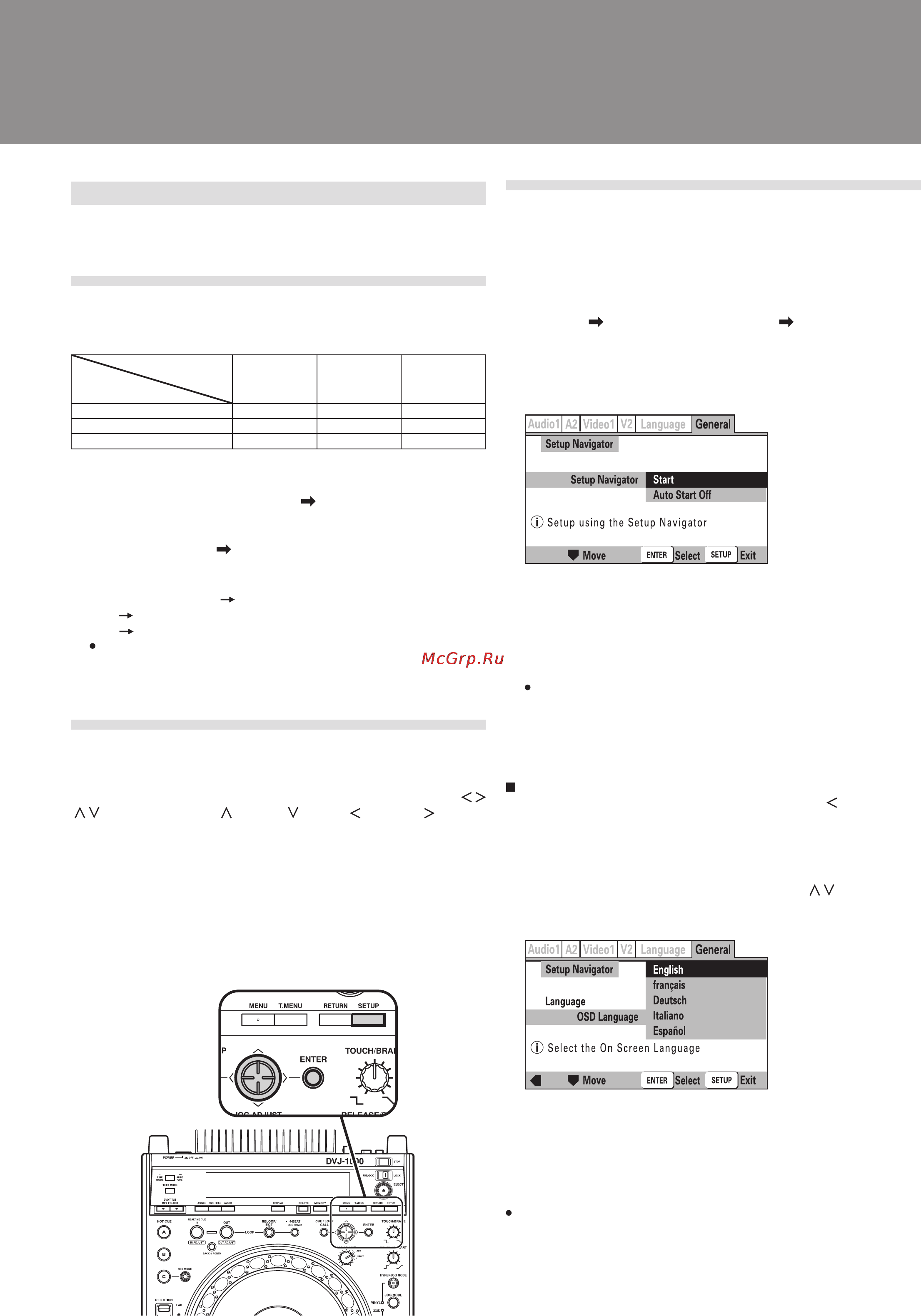 Pioneer DVJ-1000 [20/55] Настройка
