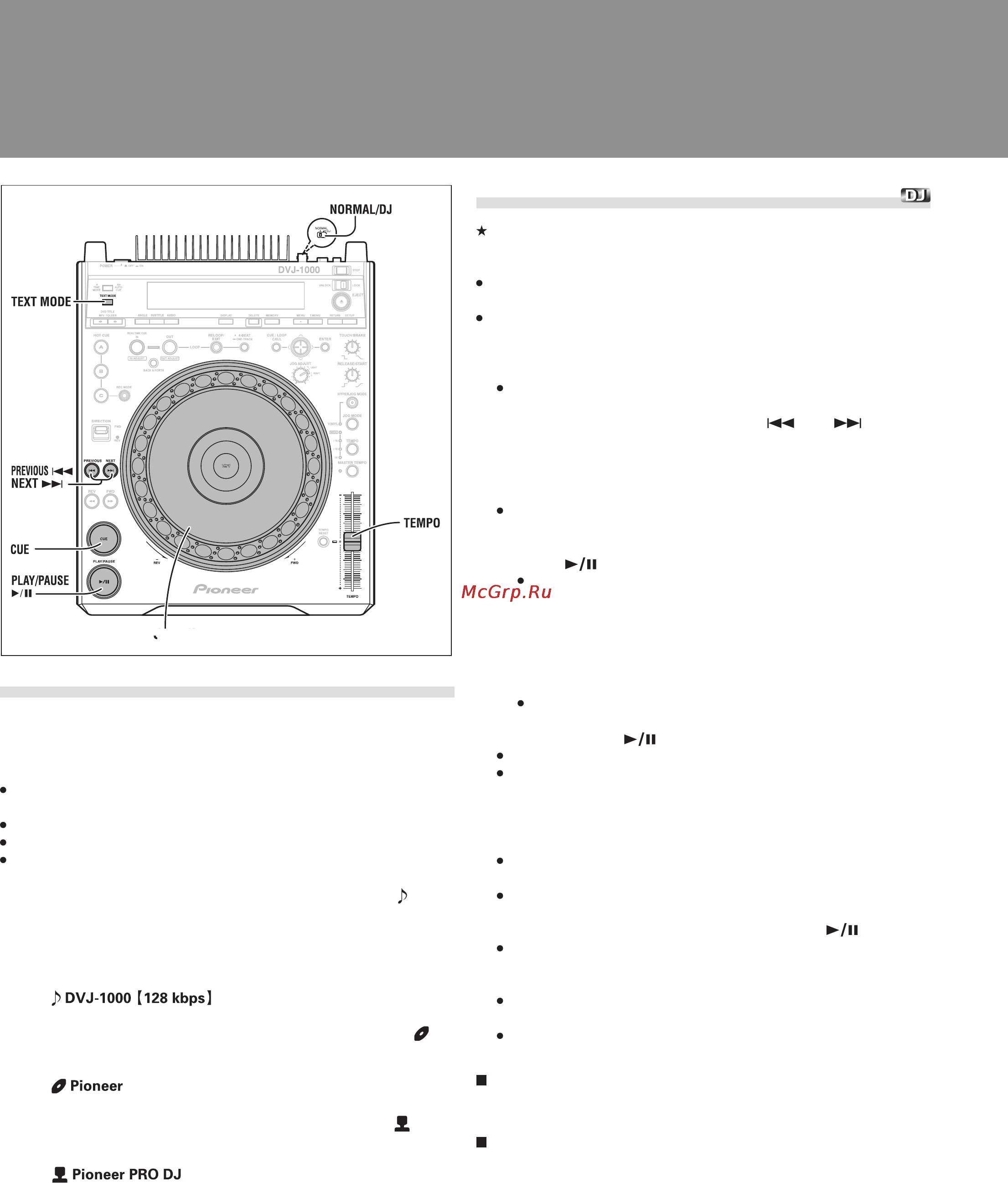 Pioneer DVJ-1000 [41/55] Информация о text дисплее