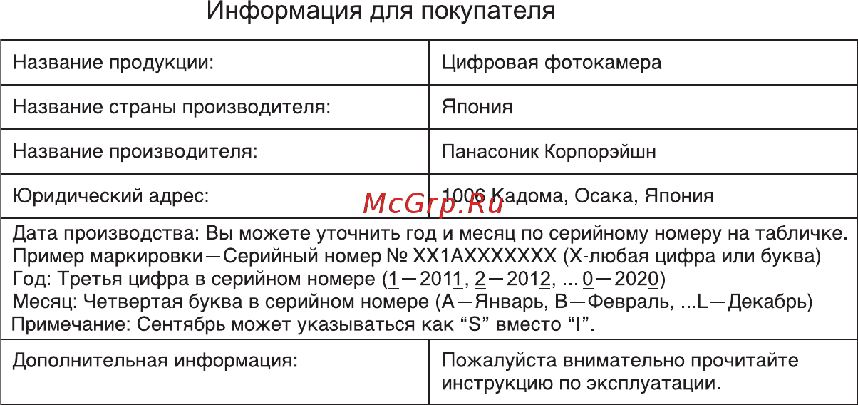 Panasonic DMC-GF3CEE-R Инструкция по эксплуатации онлайн [47/48] 51051