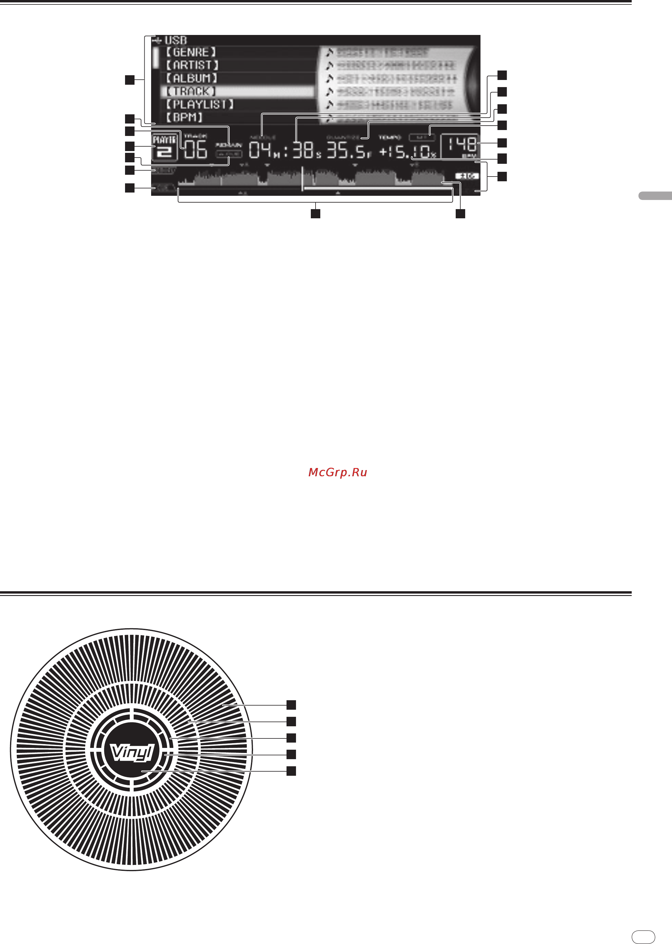 Pioneer CDJ-2000 [69/209] Hauptgerät display
