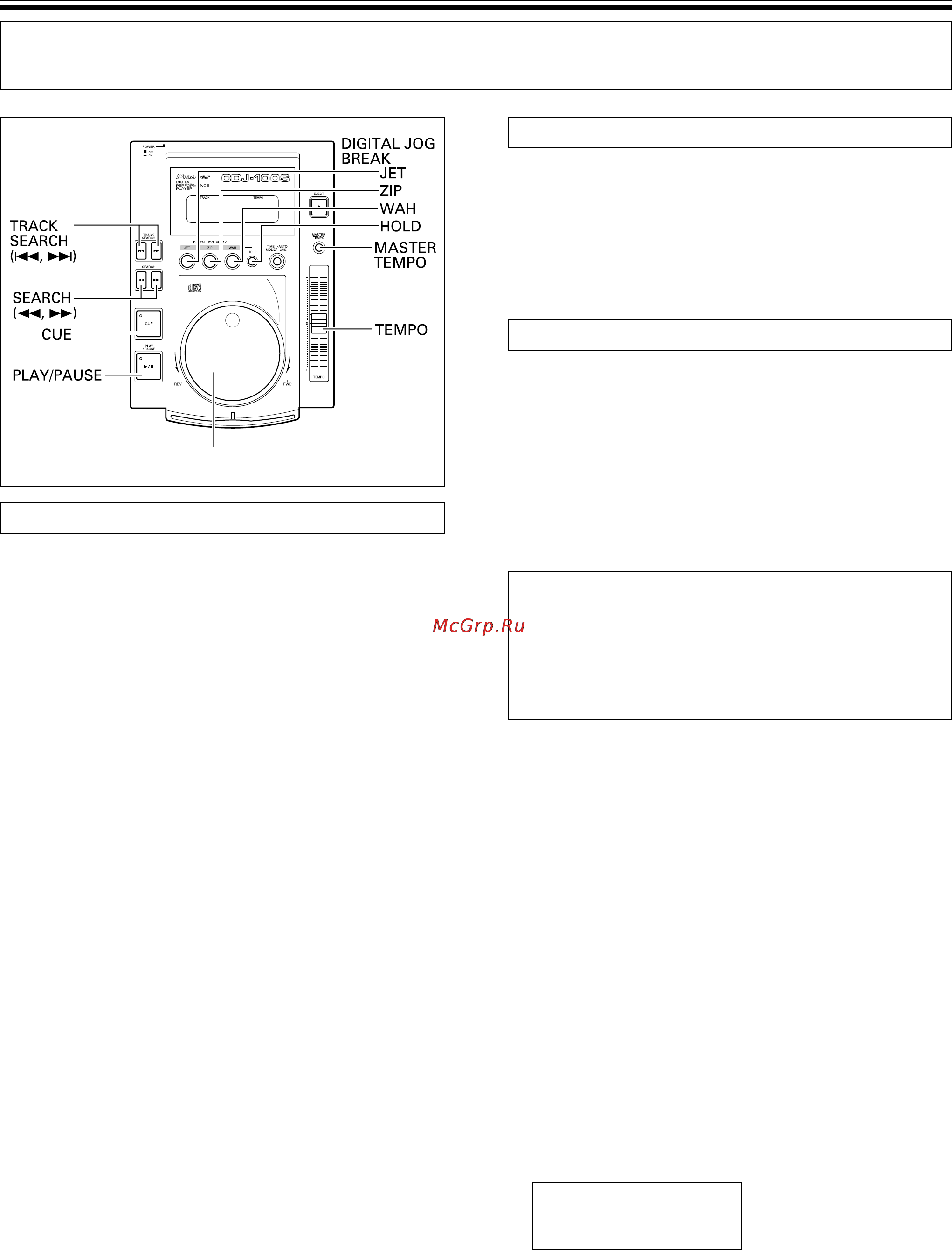 Pioneer CDJ-100S Инструкция по эксплуатации онлайн [12/16] 8791