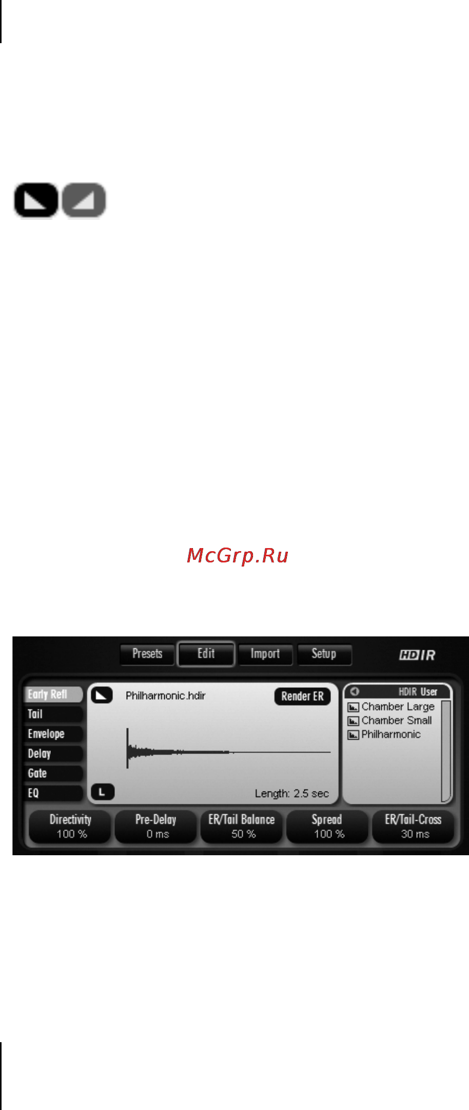M-Audio WizooVerb W5 [118/158] Early reﬂections