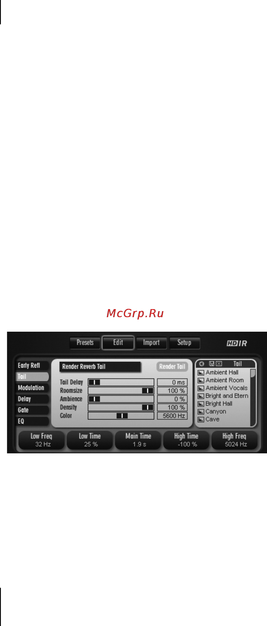 M-Audio WizooVerb W5 [48/158] Render tail