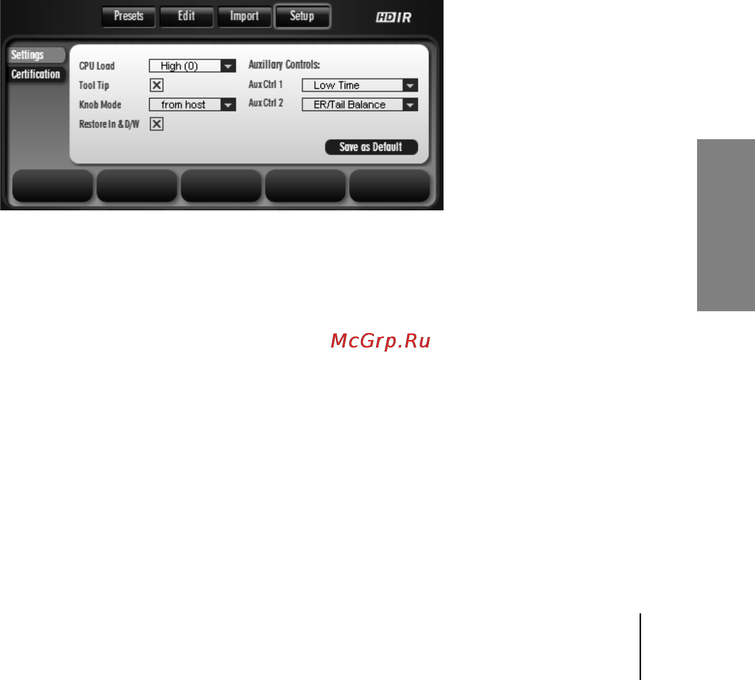 M-Audio WizooVerb W2 [127/132] Settings