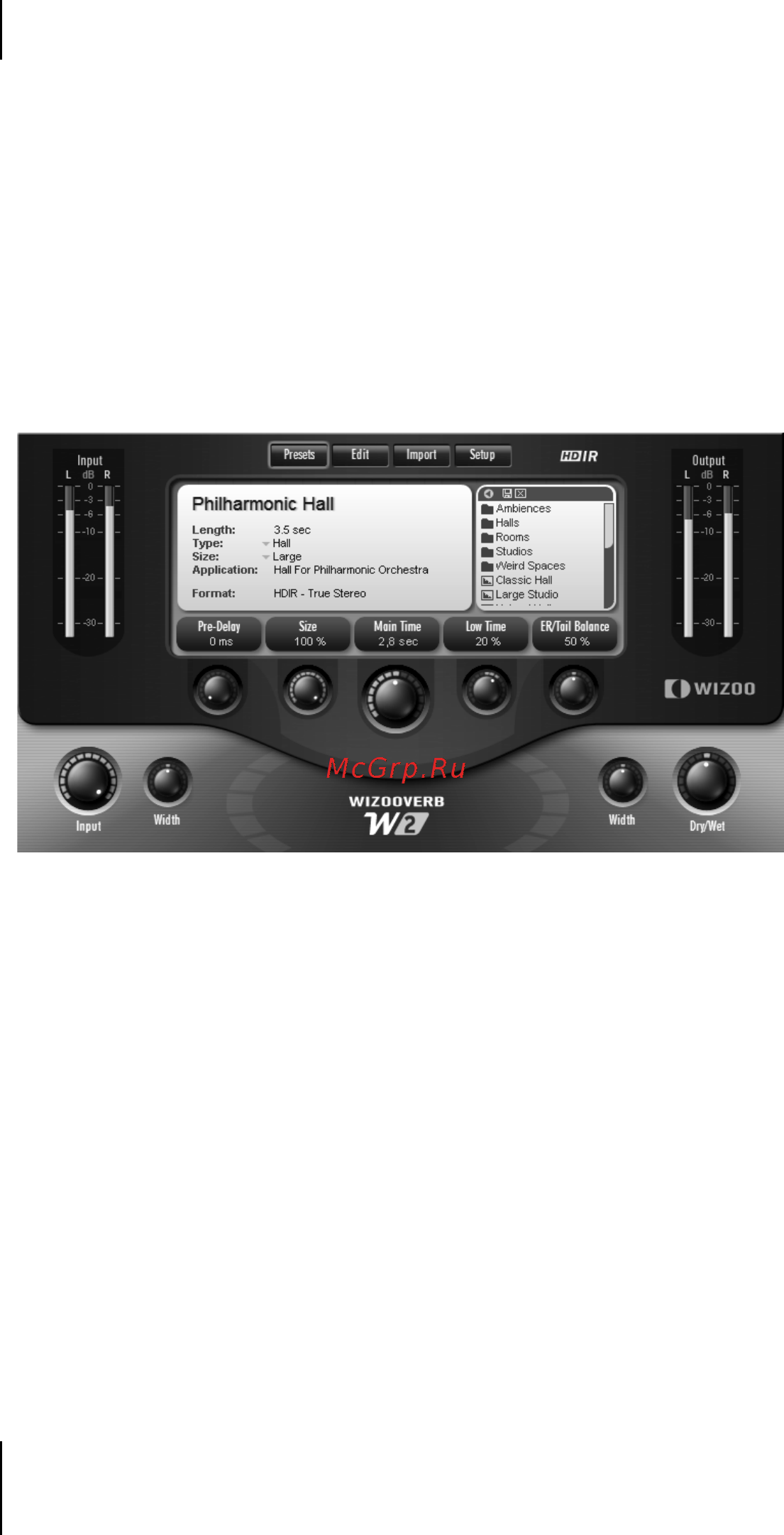 M-Audio WizooVerb W2 [22/132] Using presets