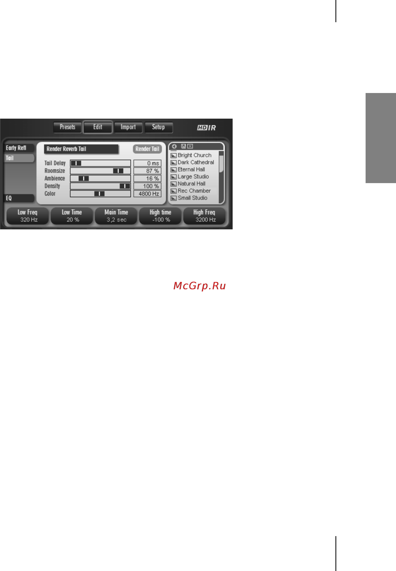 M-Audio WizooVerb W2 [49/132] Tail delay