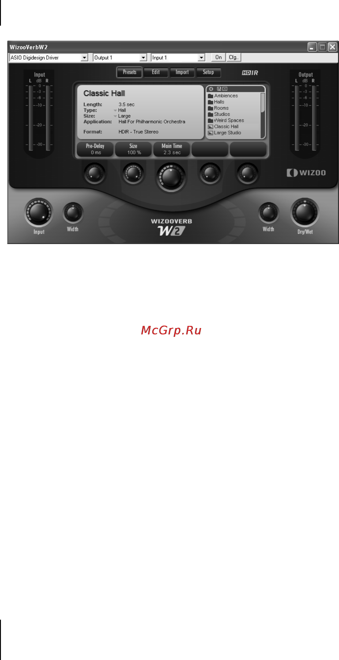 M-Audio WizooVerb W2 [80/132] Wizooverb auf dem mac