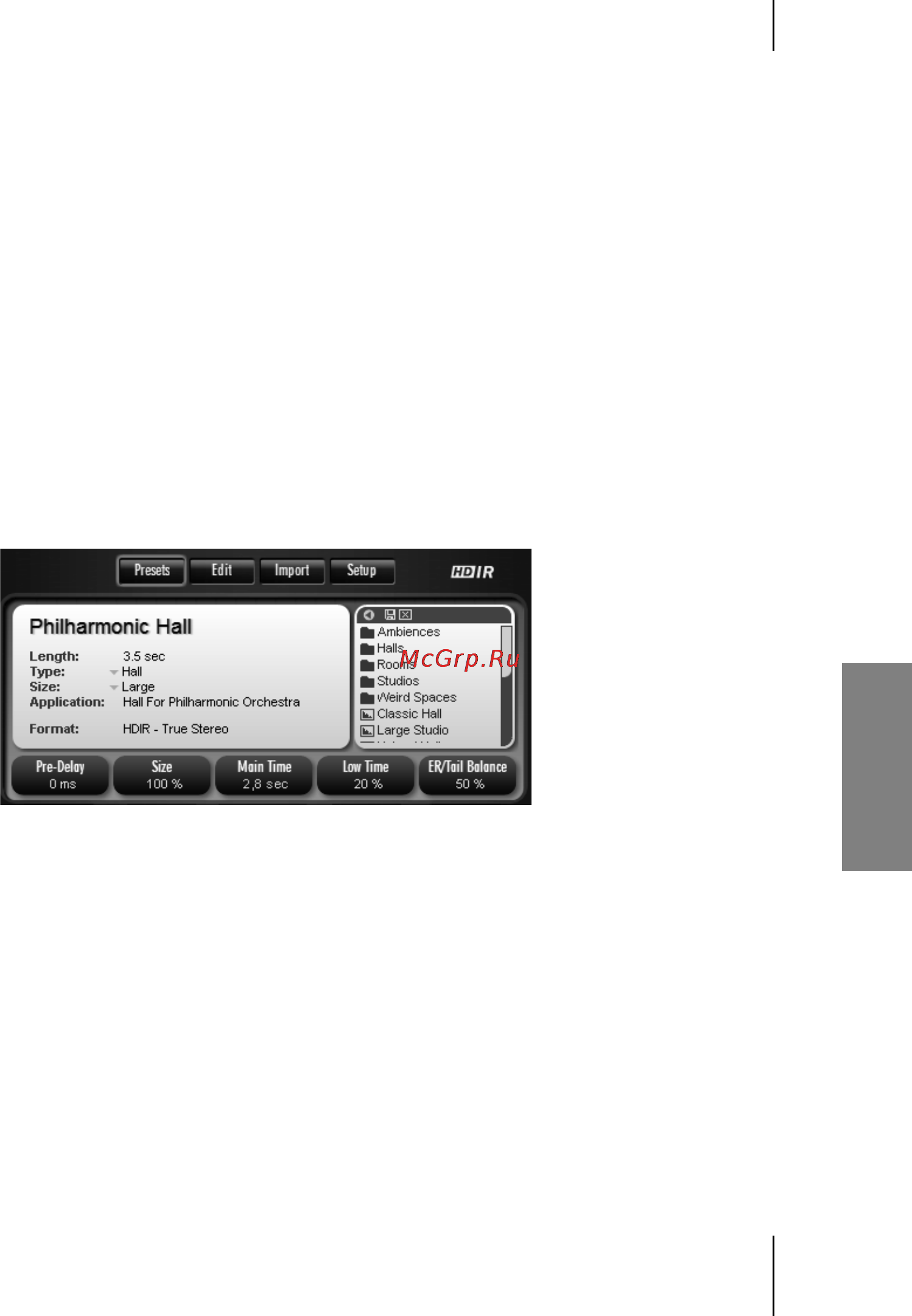 M-Audio WizooVerb W2 [87/132] Presets anwenden