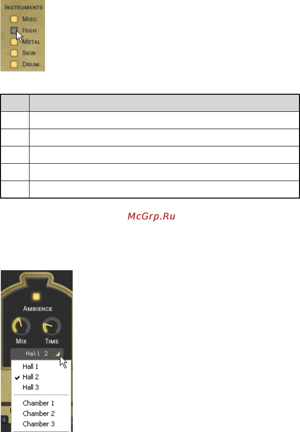 M-Audio Wizoo Latigo [10/34] Muting track types