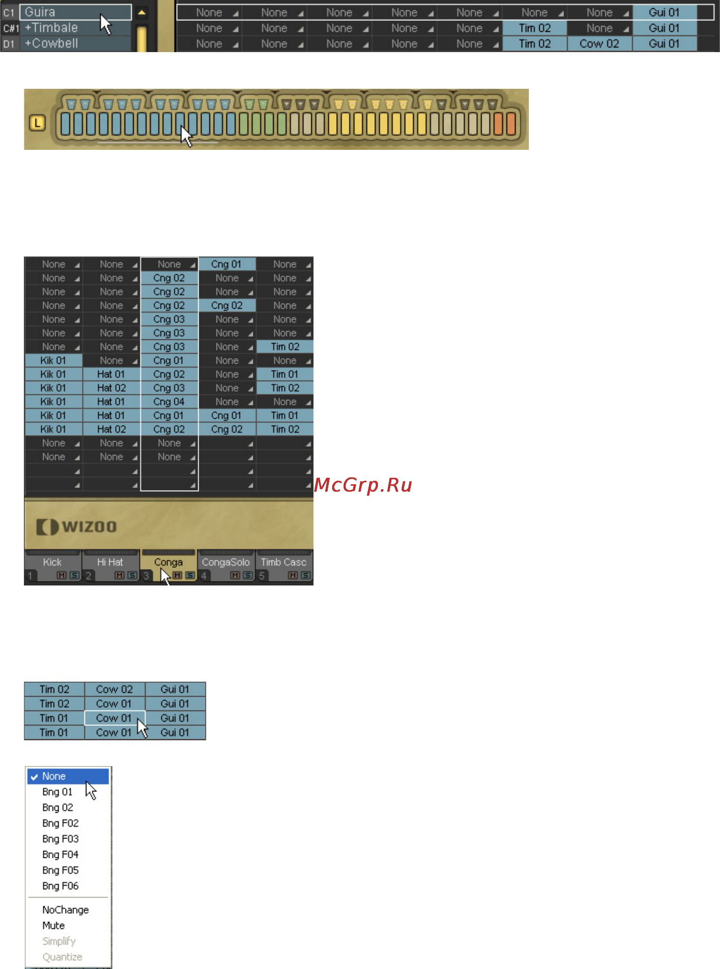 M-Audio Wizoo Latigo [18/34] Selecting parts
