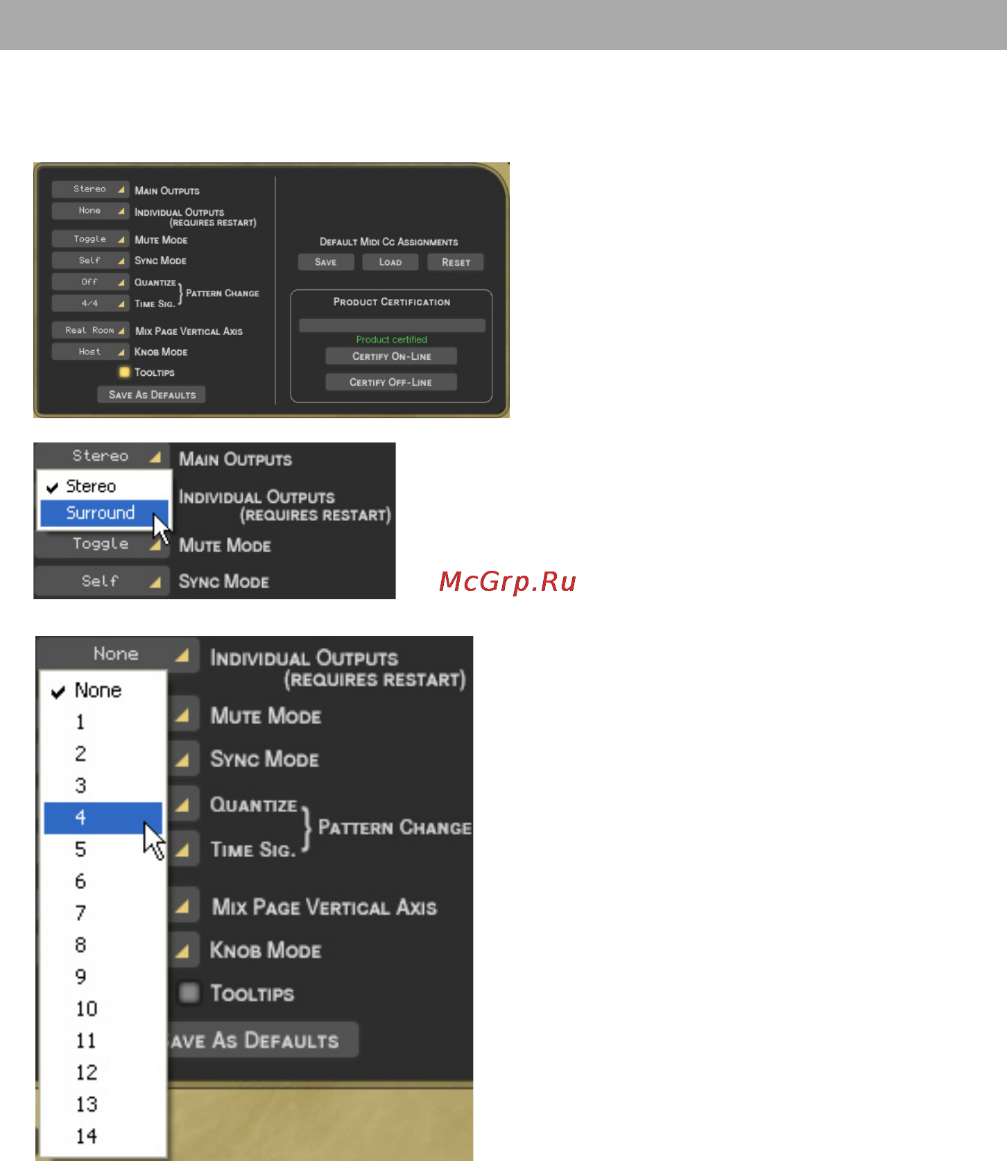 M-Audio Wizoo Latigo [22/34] The setup page