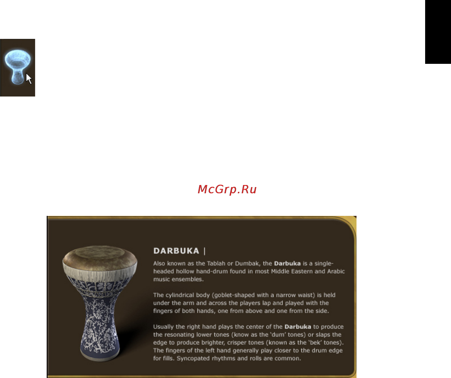 M-Audio Wizoo Darbuka [7/30] English