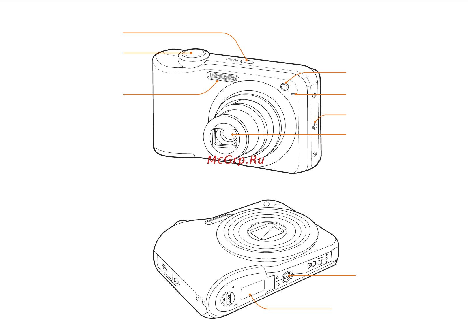 Samsung EC-ES30 Black [14/95] Перед началом использования камеры ознакомьтесь с элементами камеры и их функциями