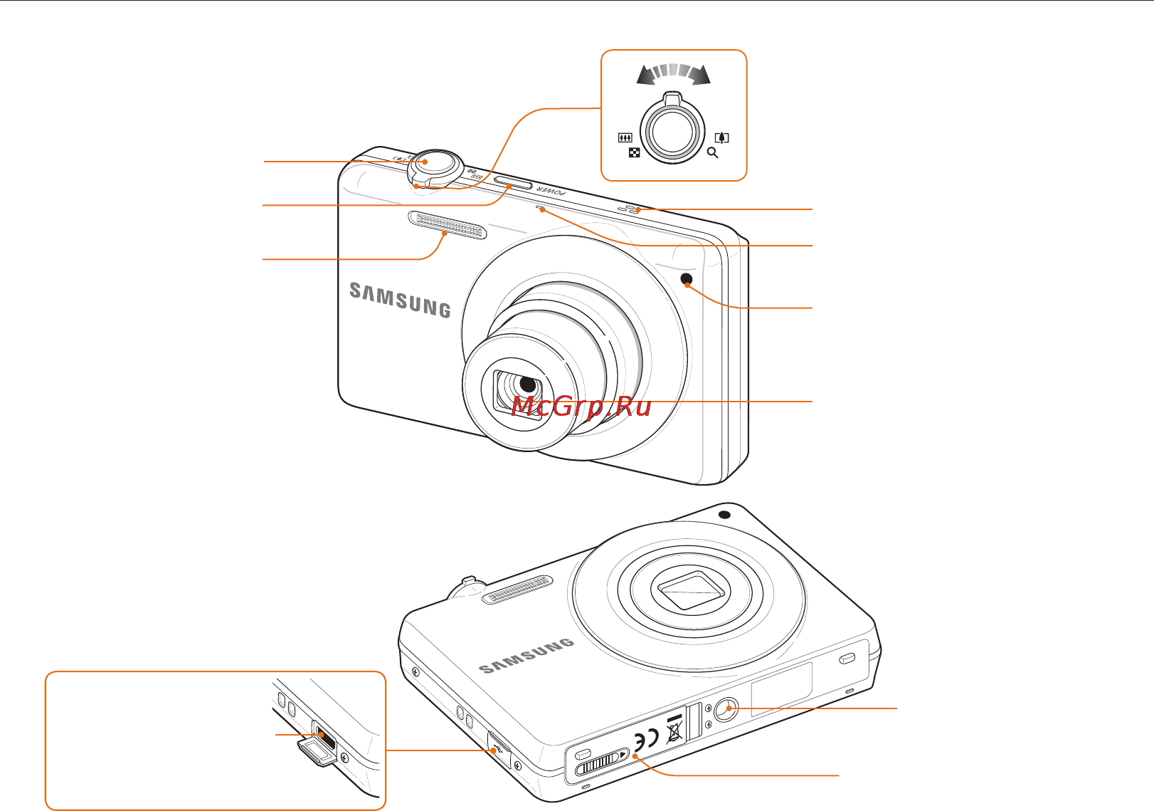Samsung EC-ST93 Black [14/116] Перед началом использования камеры ознакомьтесь с элементами камеры и их функциями