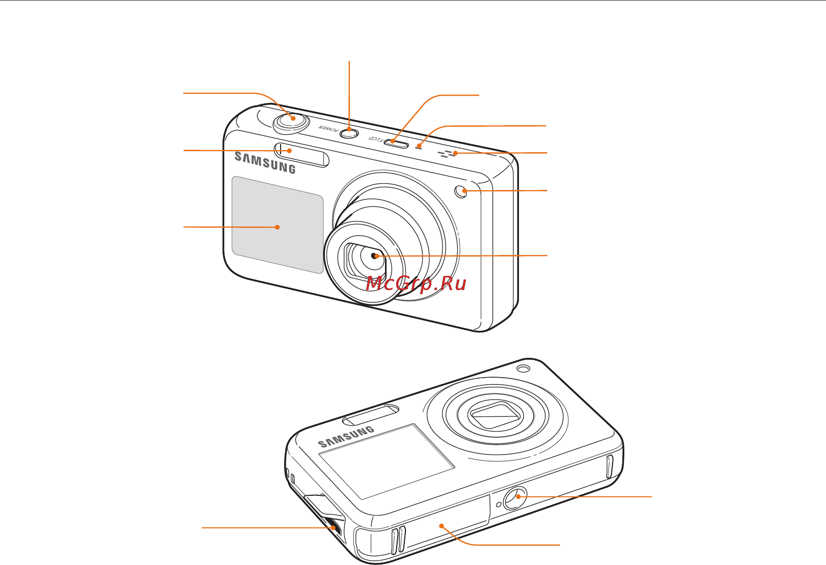 Samsung EC-PL120 Black [15/126] Перед началом использования ознакомьтесь с элементами камеры и их функциями