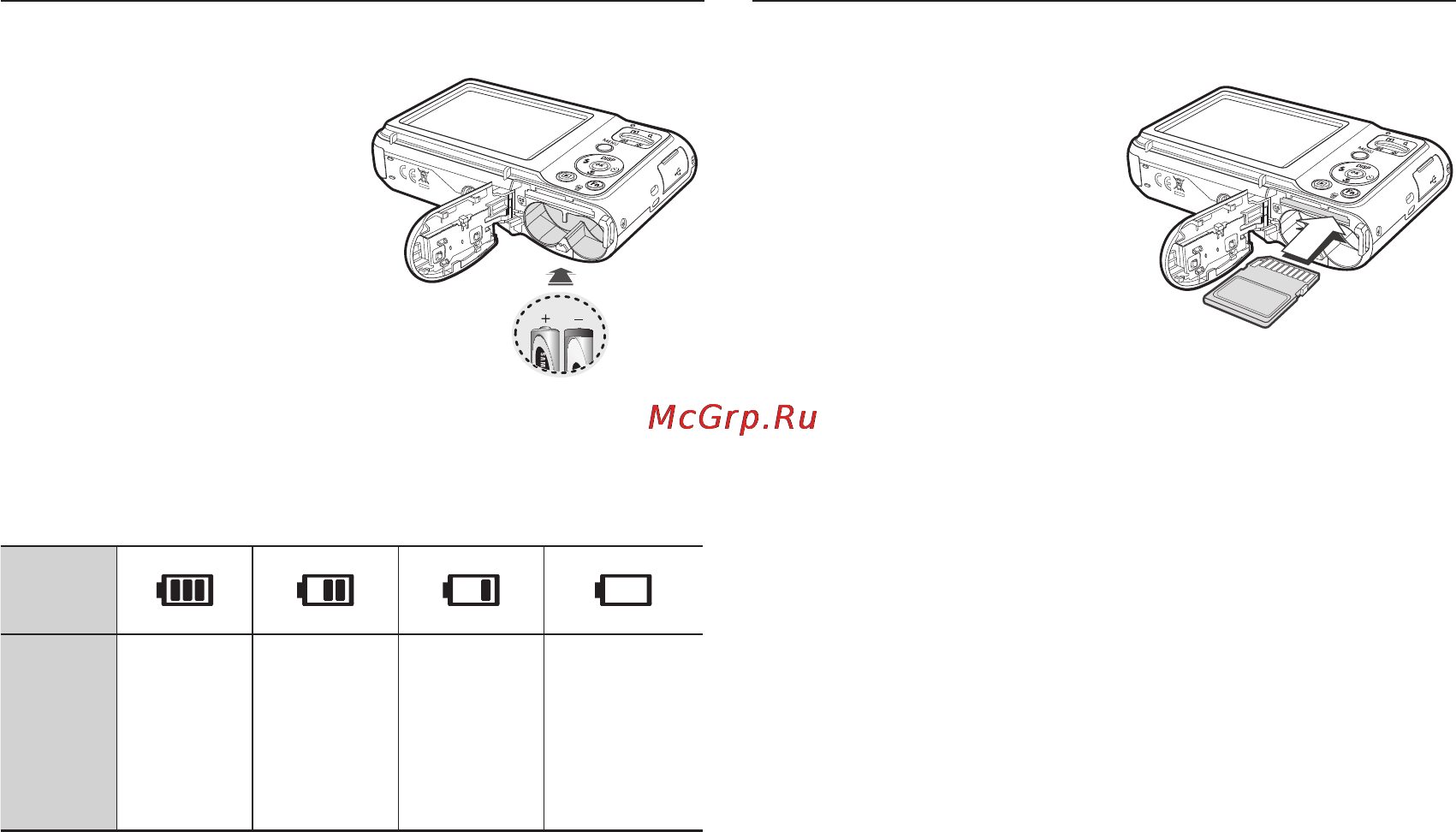Samsung EC-ES28 [14/98] Как вставить карту памяти