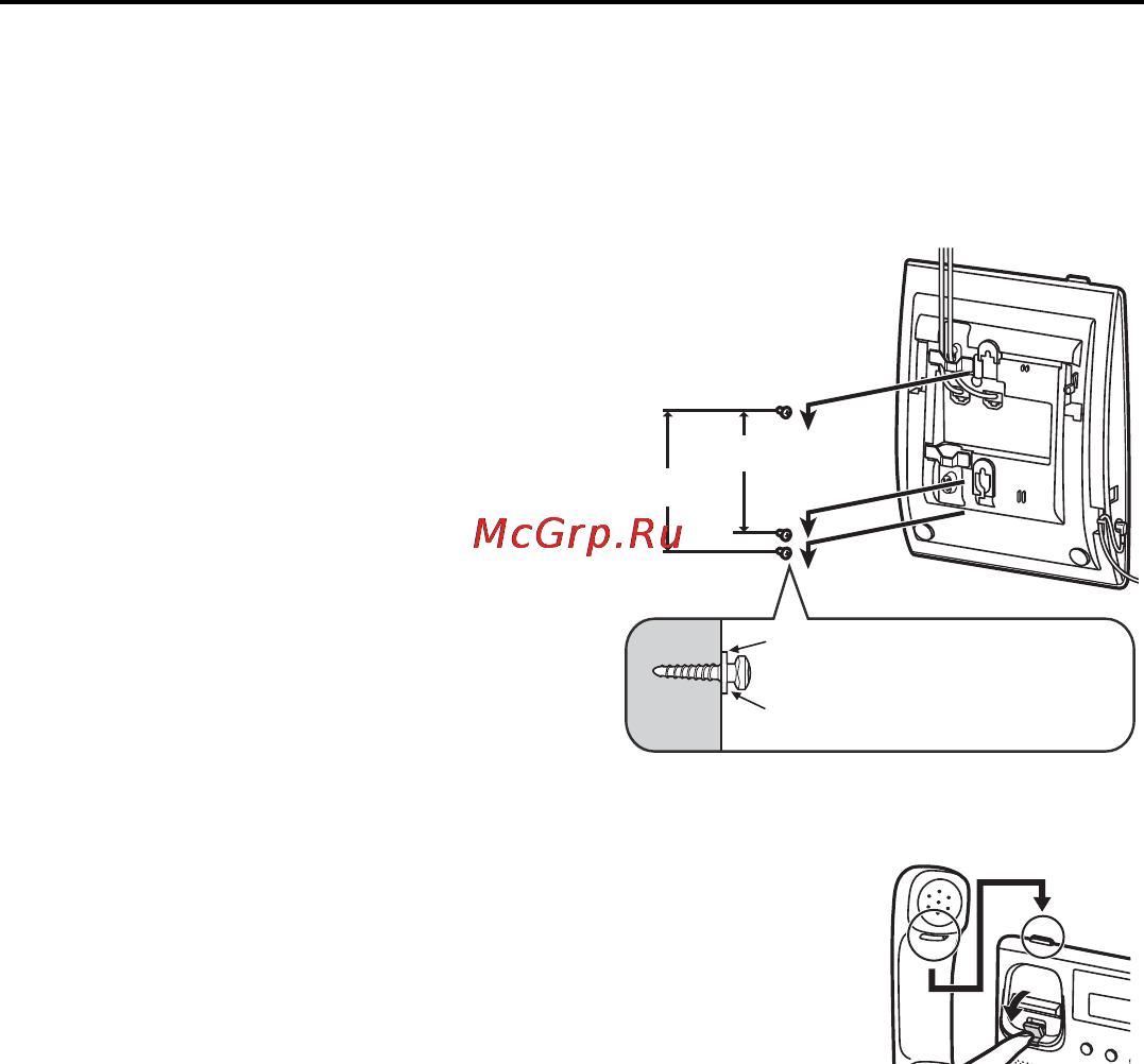 Panasonic KX-DT321 [13/20] Настенный монтаж