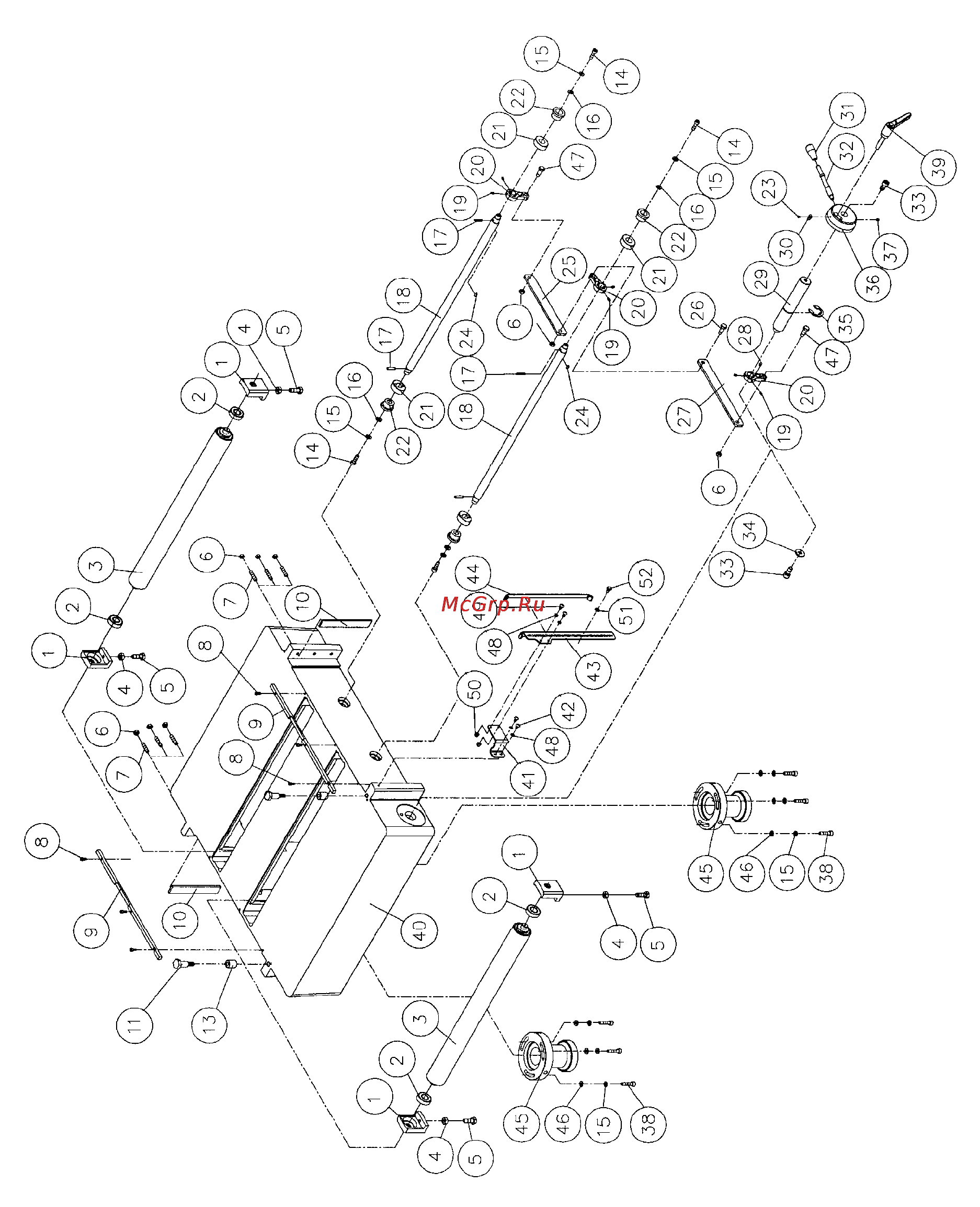 Jet JWP-2510 1791303T [31/39] Table assembly