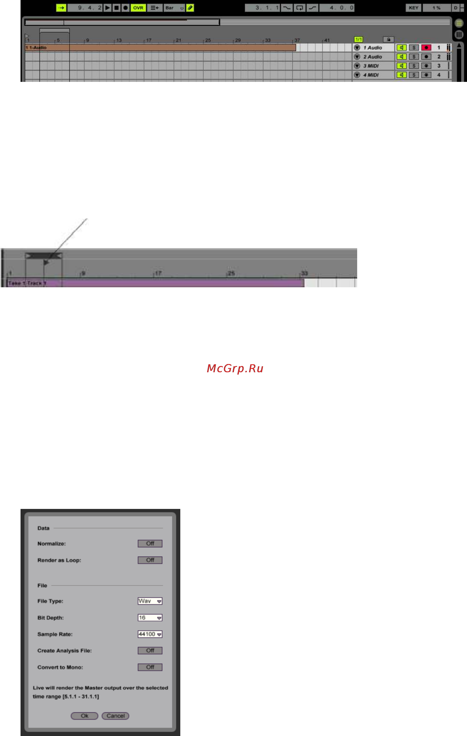M-Audio Classroom Studio [7/8] Playing back recorded audio