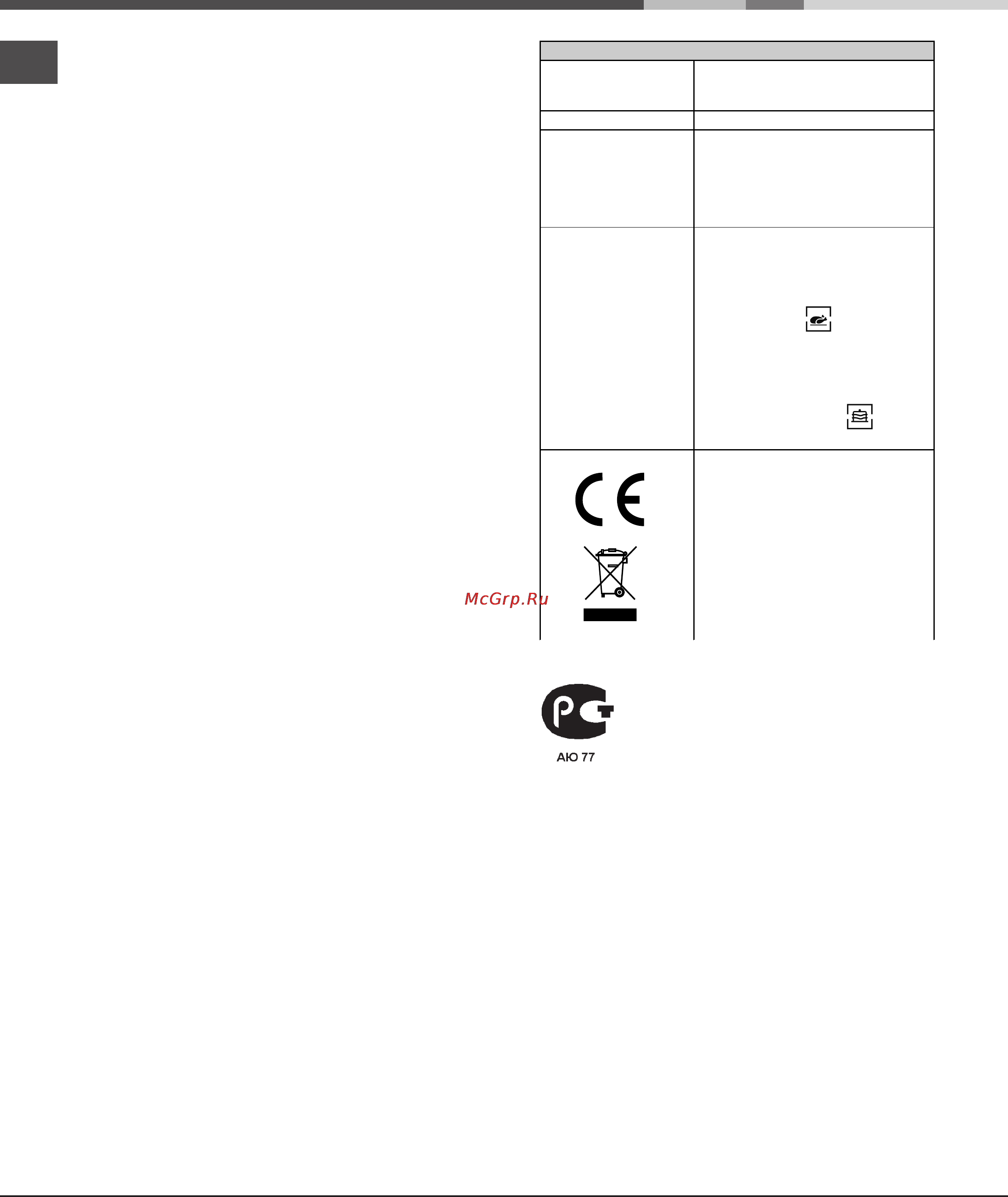 Hotpoint-Ariston 7OH 837 C.1 IX RU/HA [4/12] Техническое обслуживание
