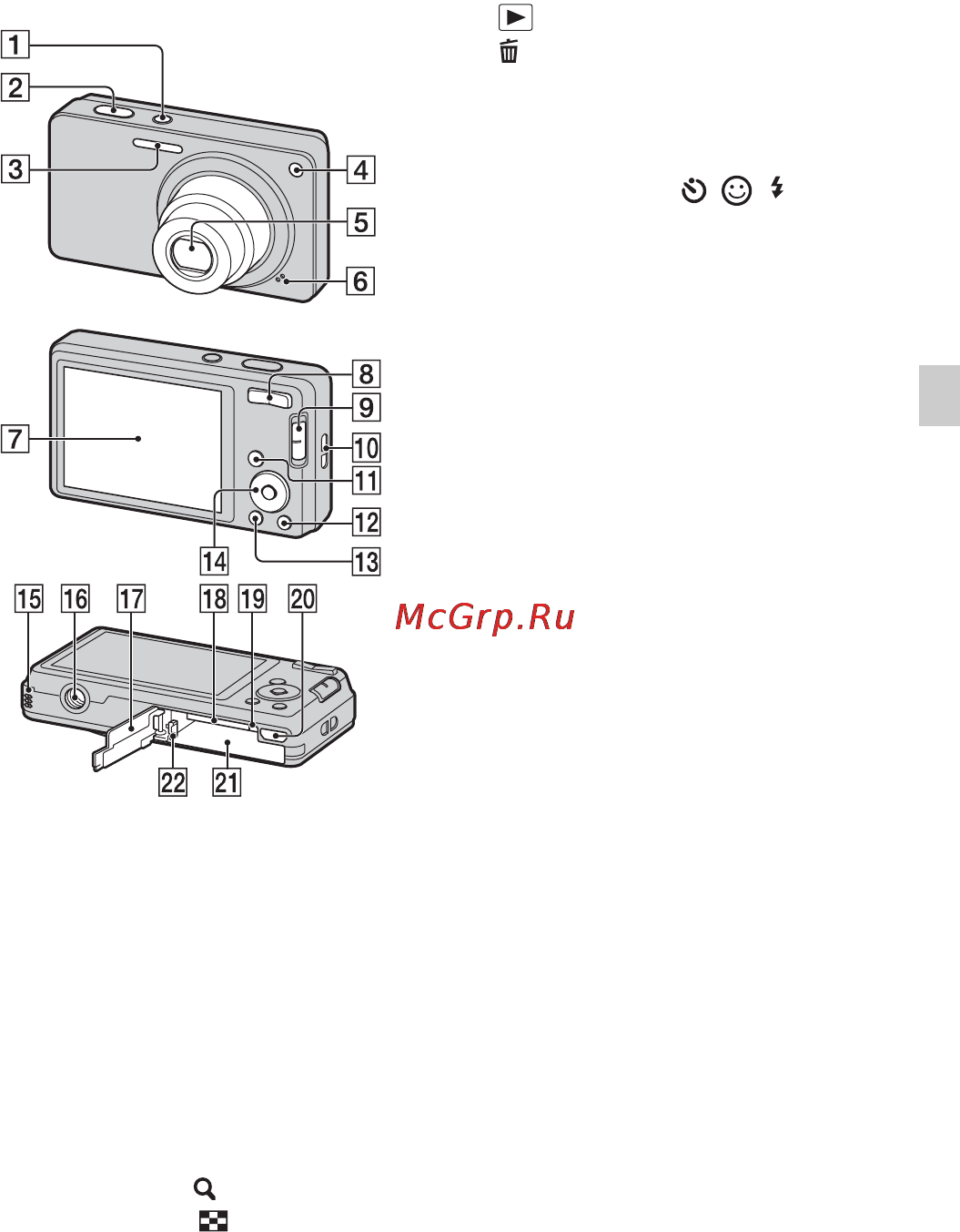 Sony DSC-W350 Silver [11/92] Identifying parts