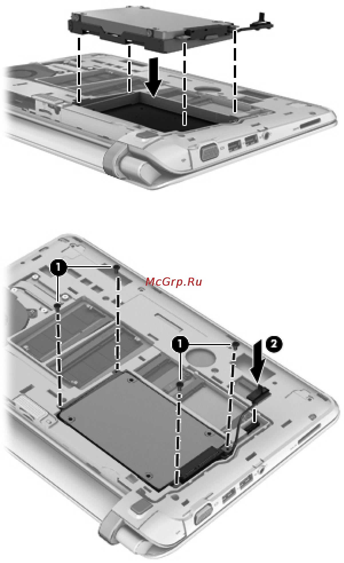 HP Pavilion m1-4000er QJ490EA [46/71] Установка жесткого диска