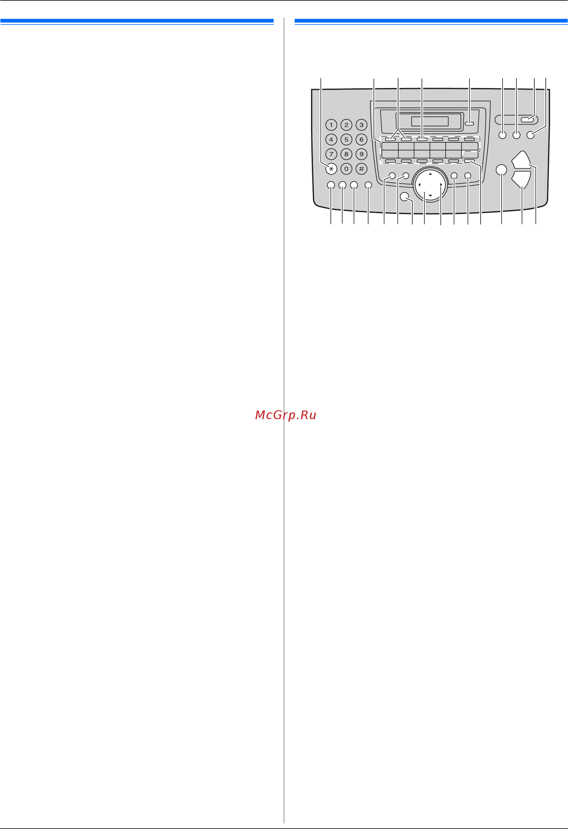 Panasonic KX-FLM663 [8/80] Описания кнопок