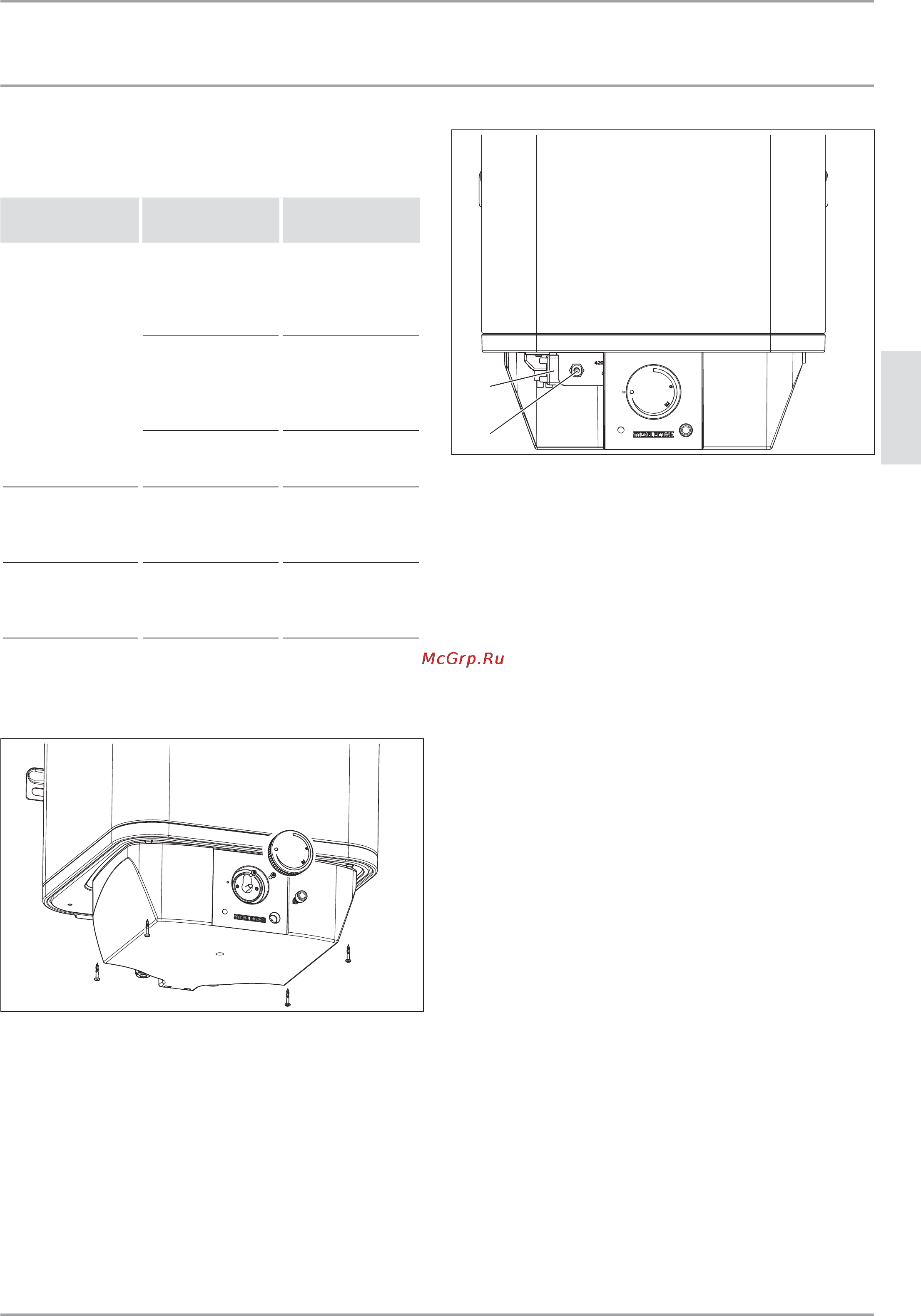 Stiebel Eltron PSH 50 COMFORT UNIVERSAL 229270 [29/44] Таблица неисправностей