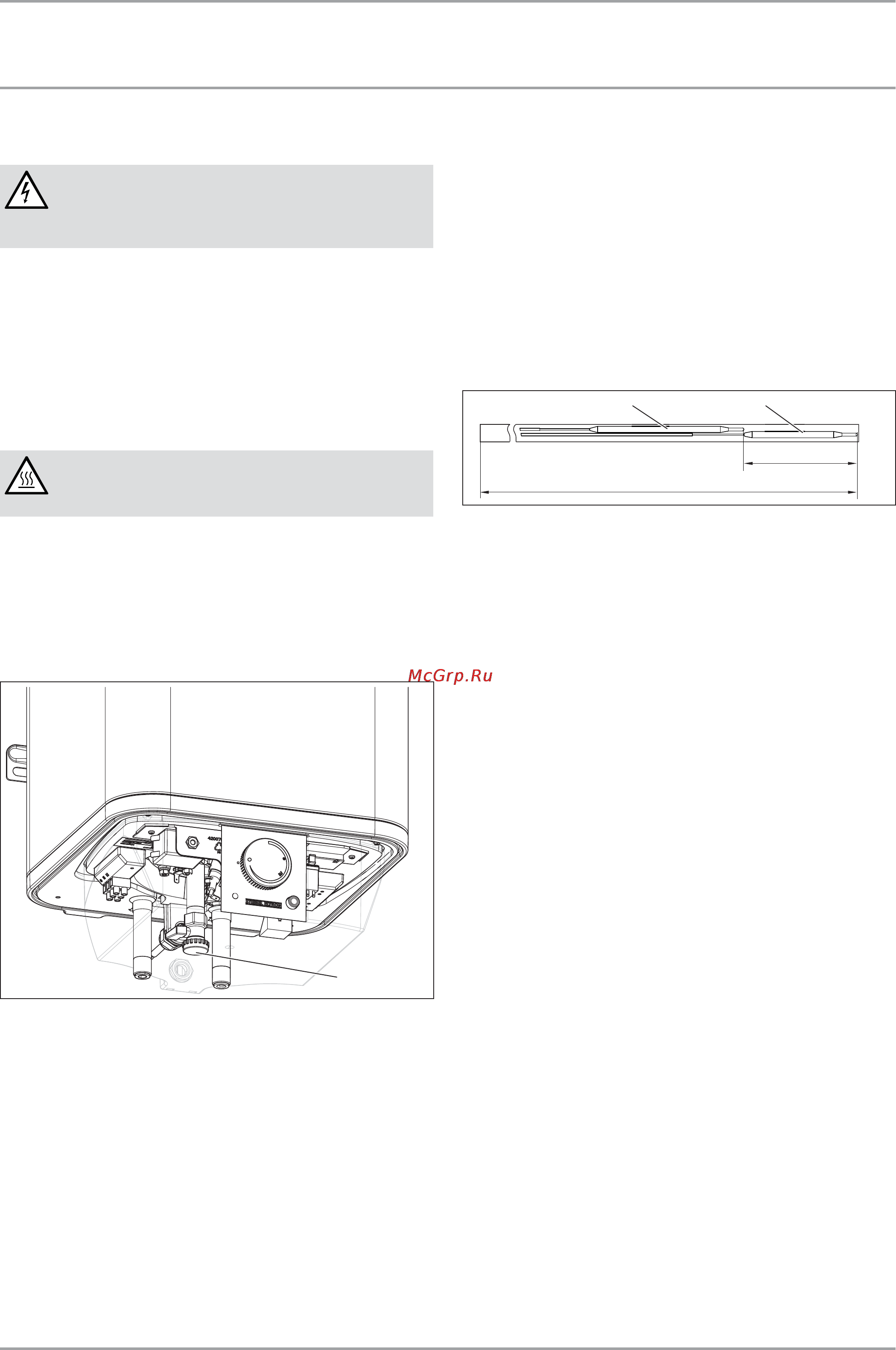 Stiebel Eltron PSH 120 COMFORT UNIVERSAL 229273 [30/44] Глубина погружения терморегулятора и ограничителя температуры
