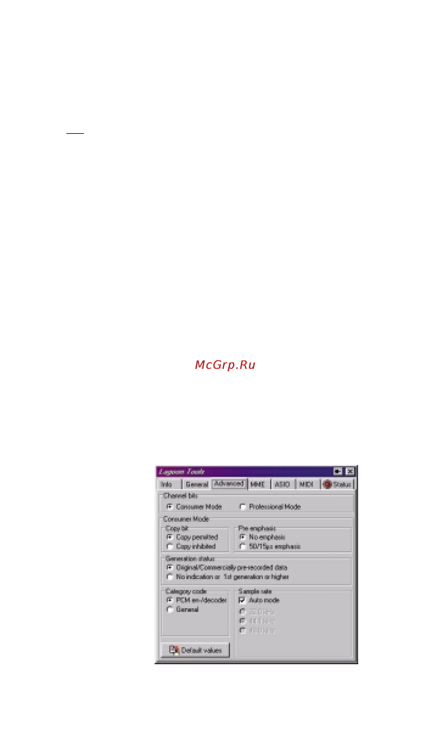M-Audio Lagoon [16/28] Advanced page