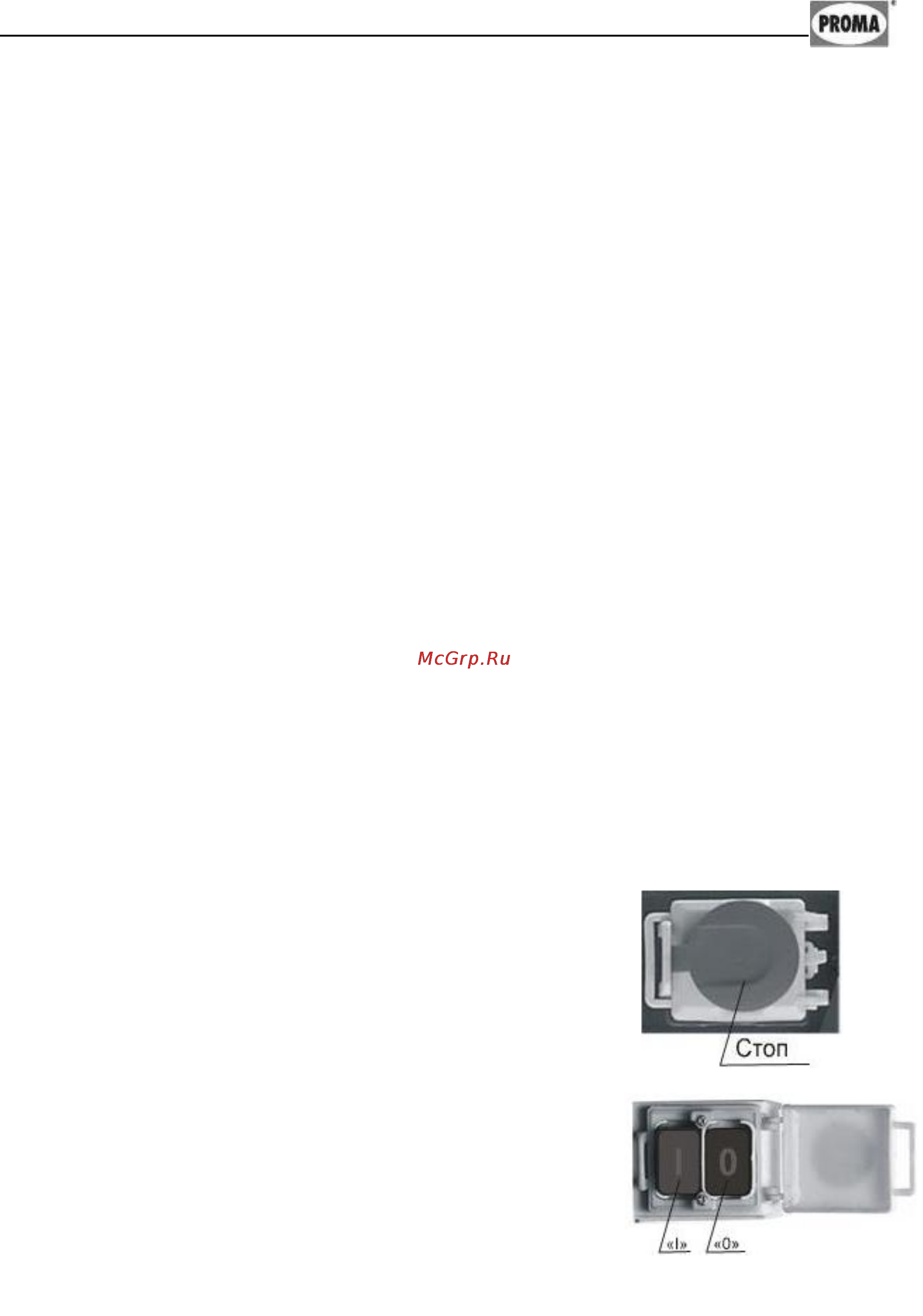 Proma HP-250/2-400 25000249 [9/30] А выключается нажатием красной кнопки