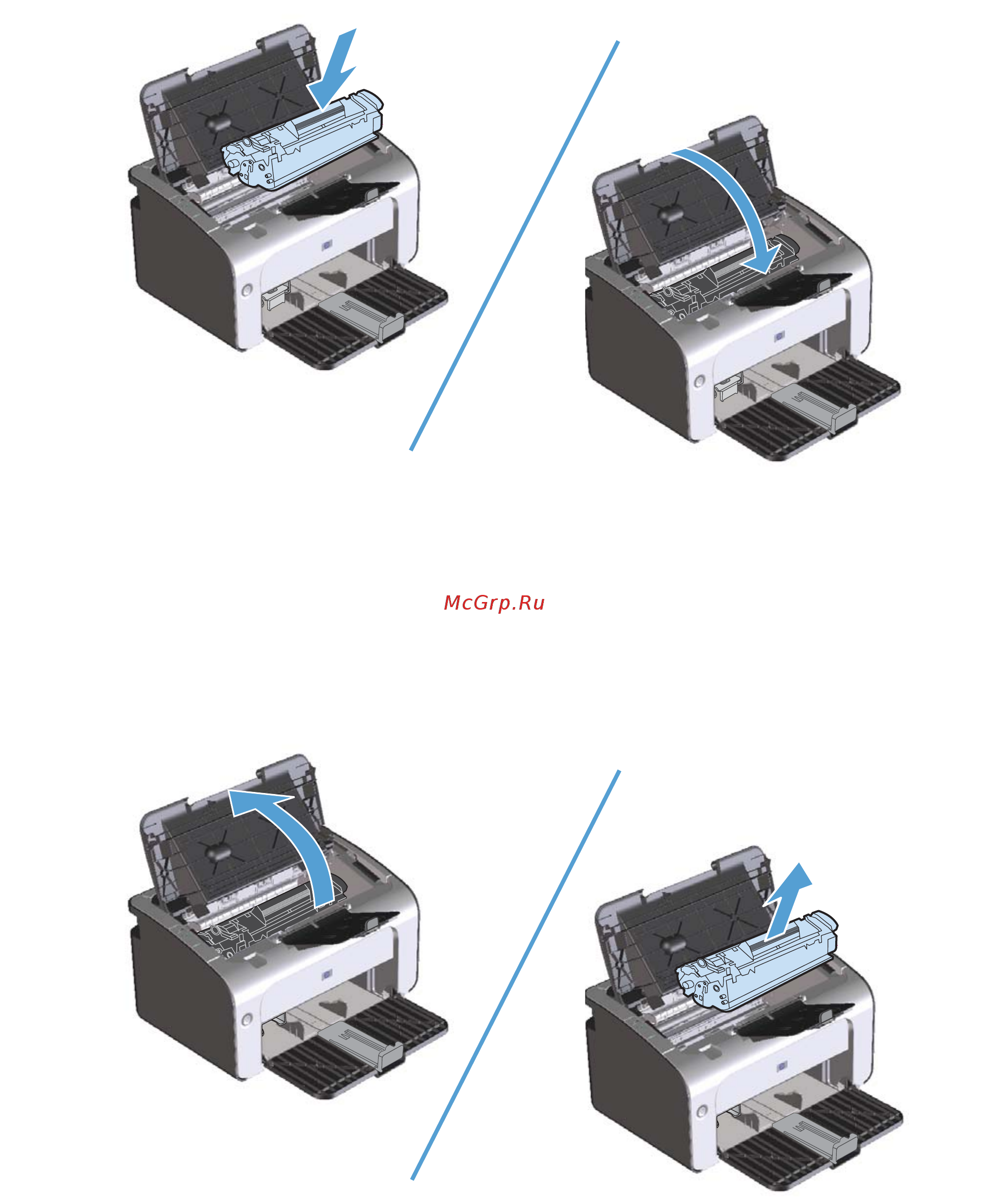 HP LaserJet P1102w (CE657A) [72/154] Замена картриджа