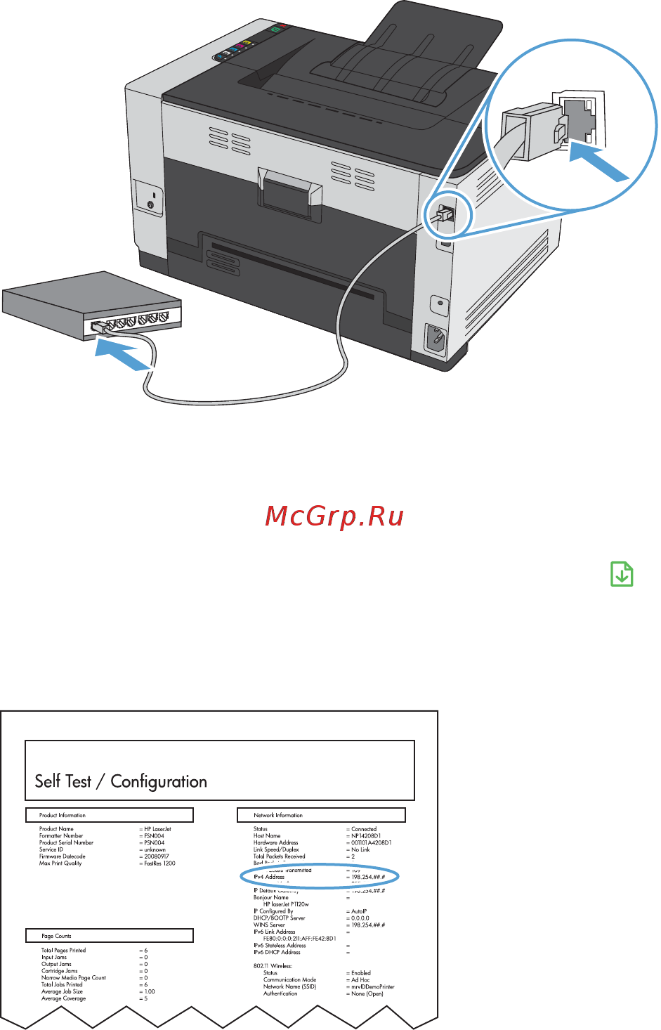 HP LaserJet CP1025 [27/184] Установка программного обеспечения для компьютеров mac в проводной сети